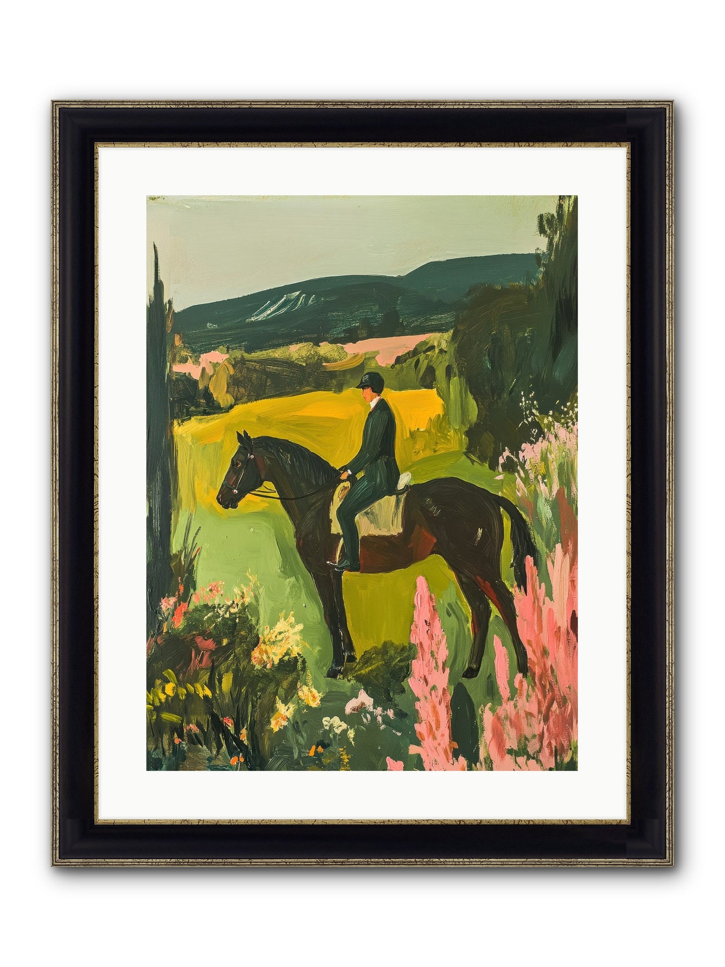 Distant Memory Framed Print - Black & Gold 18x24