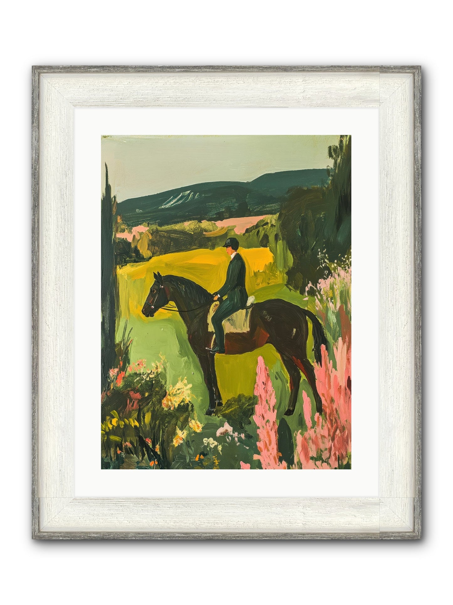 Distant Memory Framed Print - Driftwood White 18x24