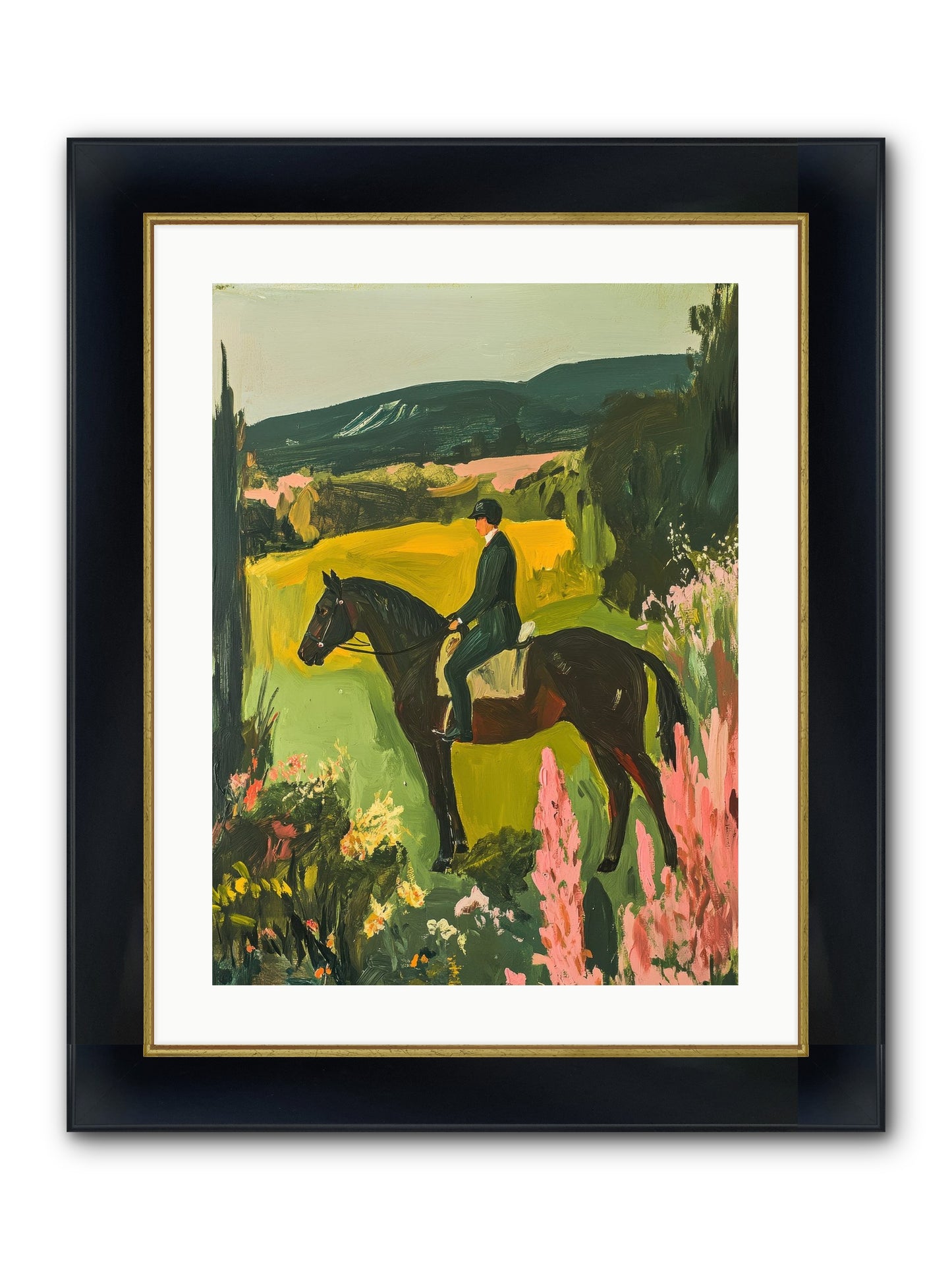 Distant Memory Framed Print - Wide Black w/Gold 18x24