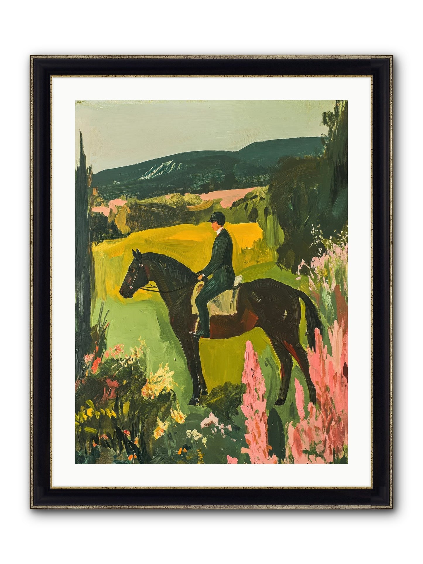 Distant Memory Framed Print - Black & Gold 24x32