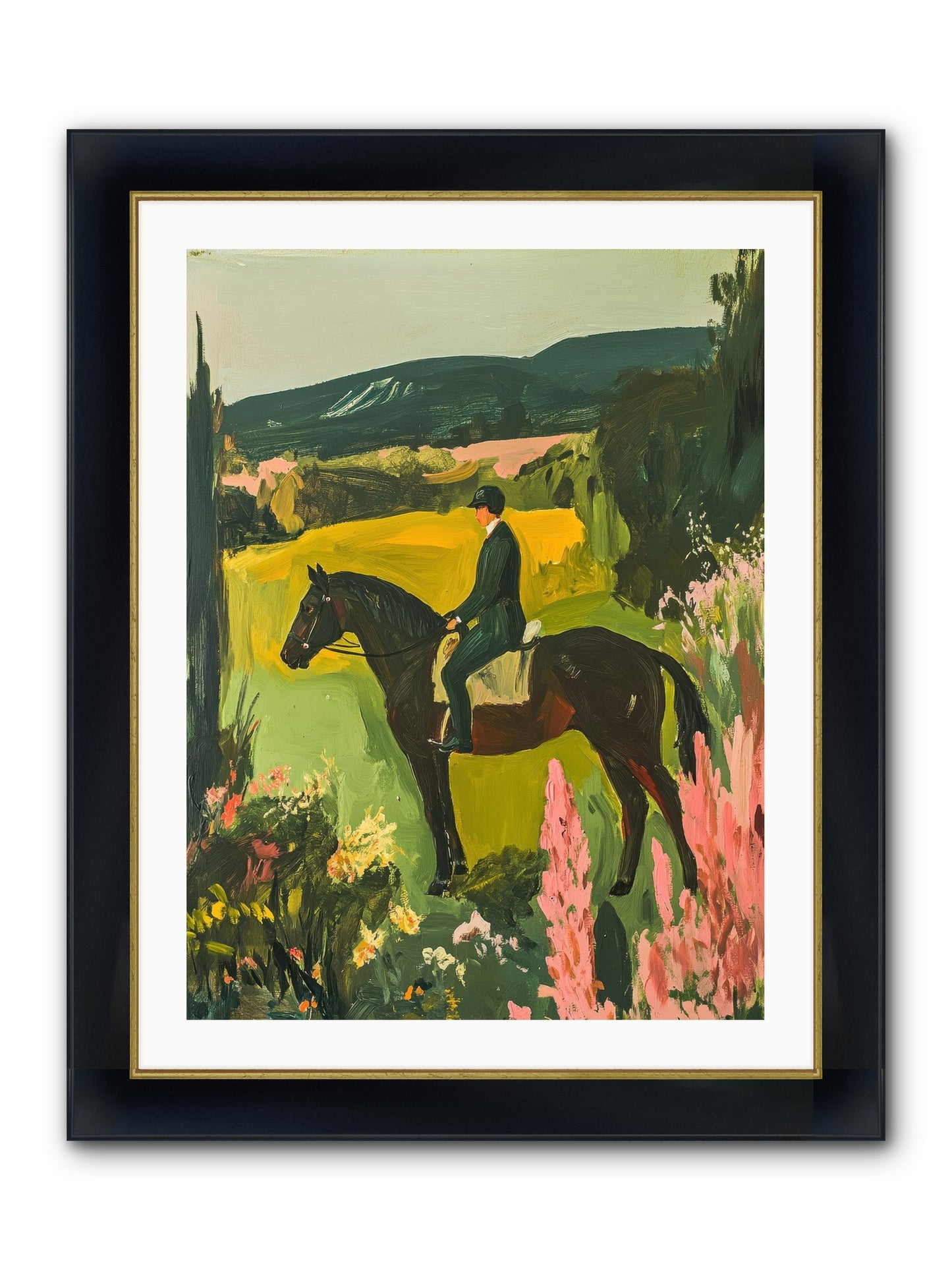 Distant Memory Framed Print - Wide Black w/Gold 24x32