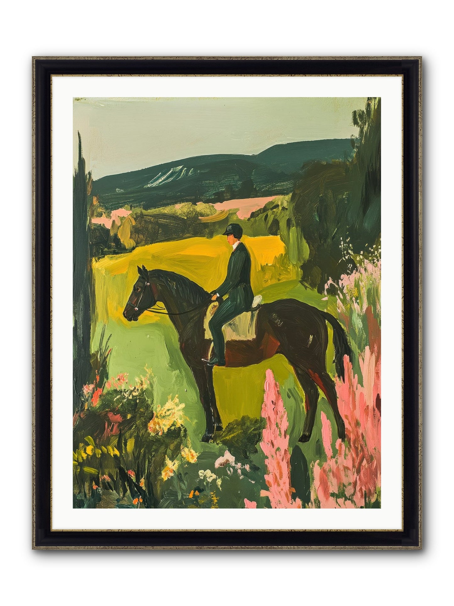 Distant Memory Framed Print - Black & Gold 30x40