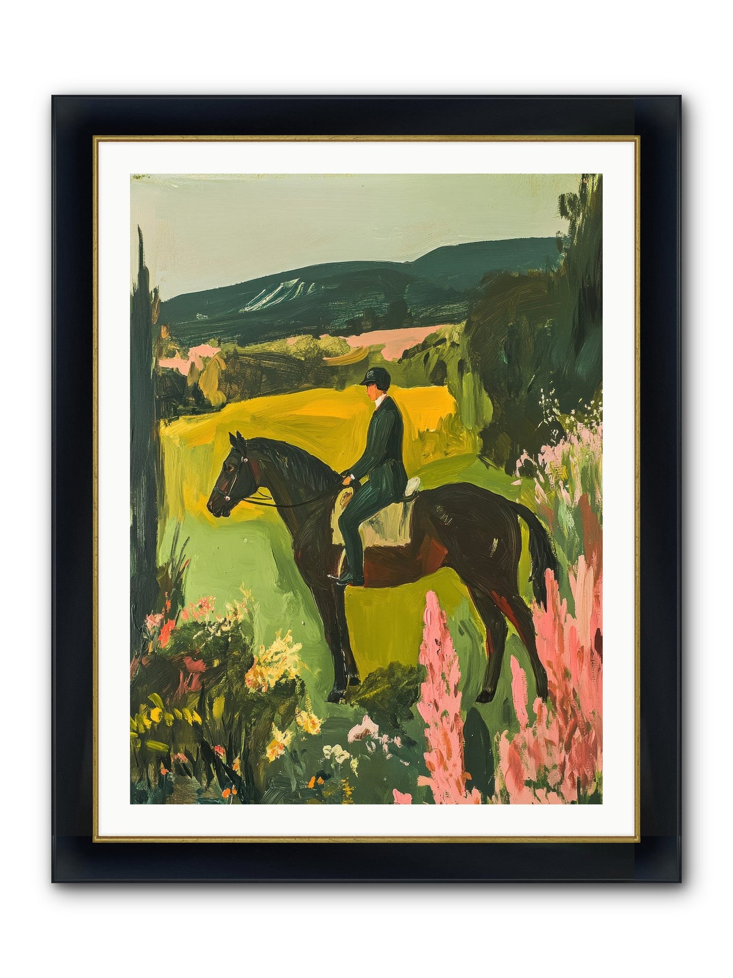 Distant Memory Framed Print - Wide Black w/Gold 30x40