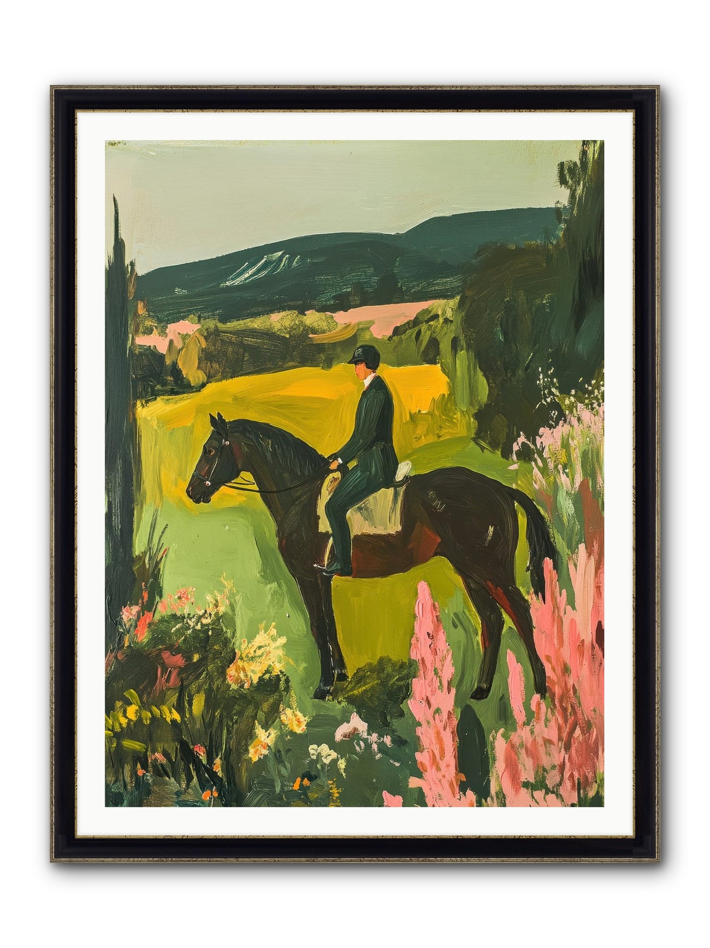 Distant Memory Framed Print - Black & Gold 36x48