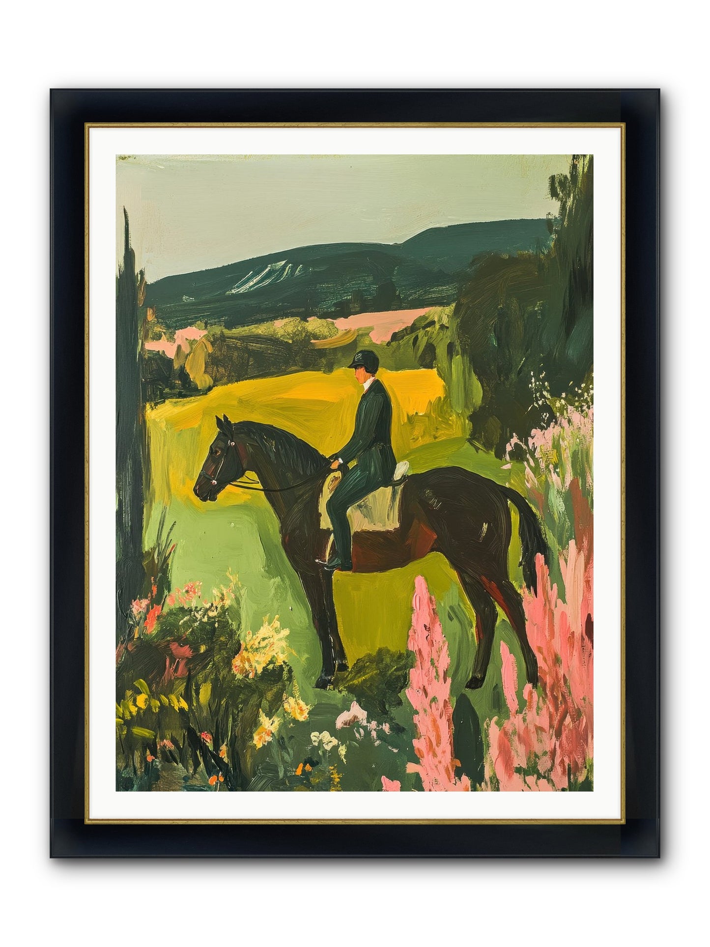 Distant Memory Framed Print - Wide Black w/Gold 36x48