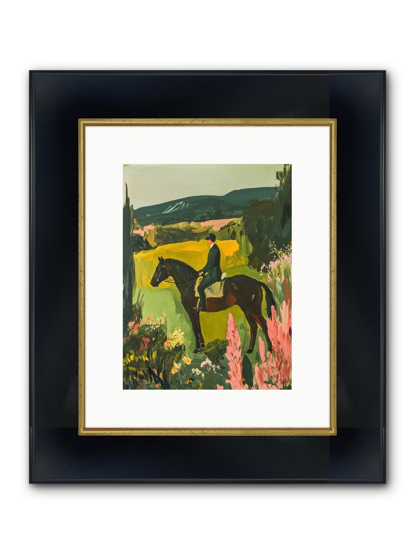 Distant Memory Framed Print - Wide Black w/Gold 9x12
