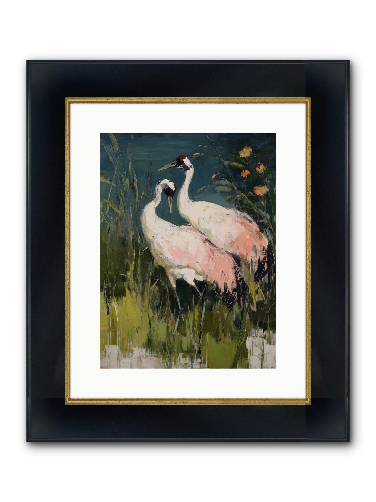 Distant Shores Framed Print - Wide Black w/Gold 12x16