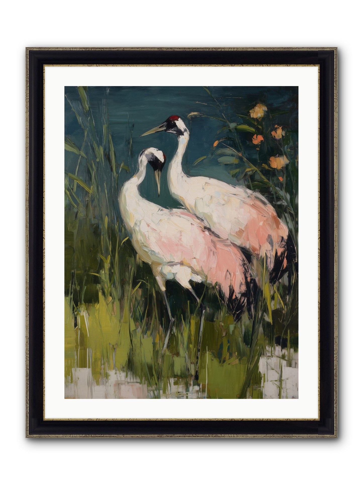 Distant Shores Framed Print - Black & Gold 24x32