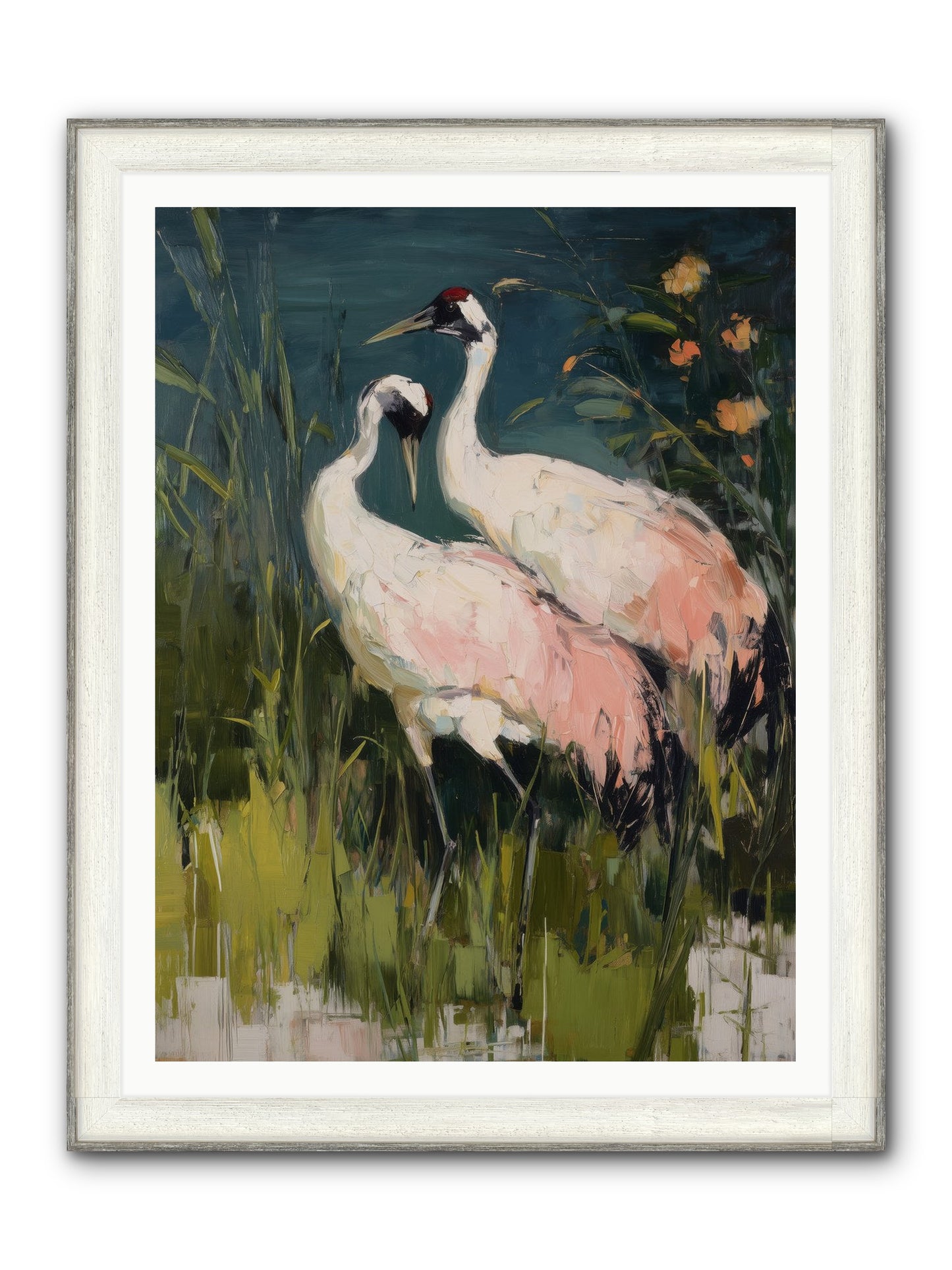 Distant Shores Framed Print - Driftwood White 36x48