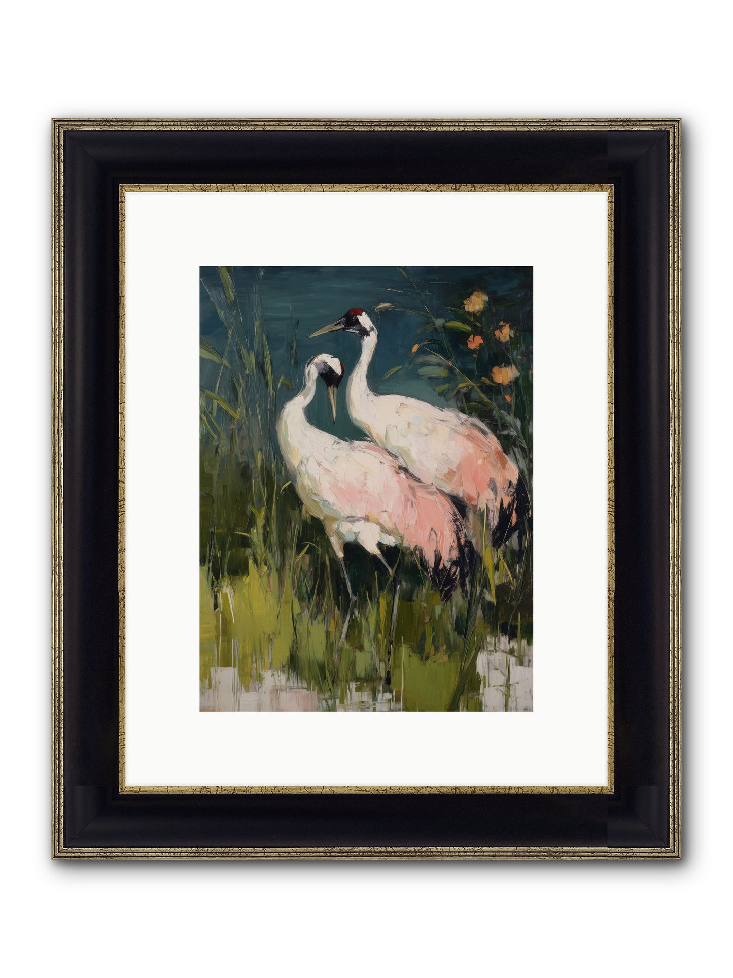 Distant Shores Framed Print - Black & Gold 9x12