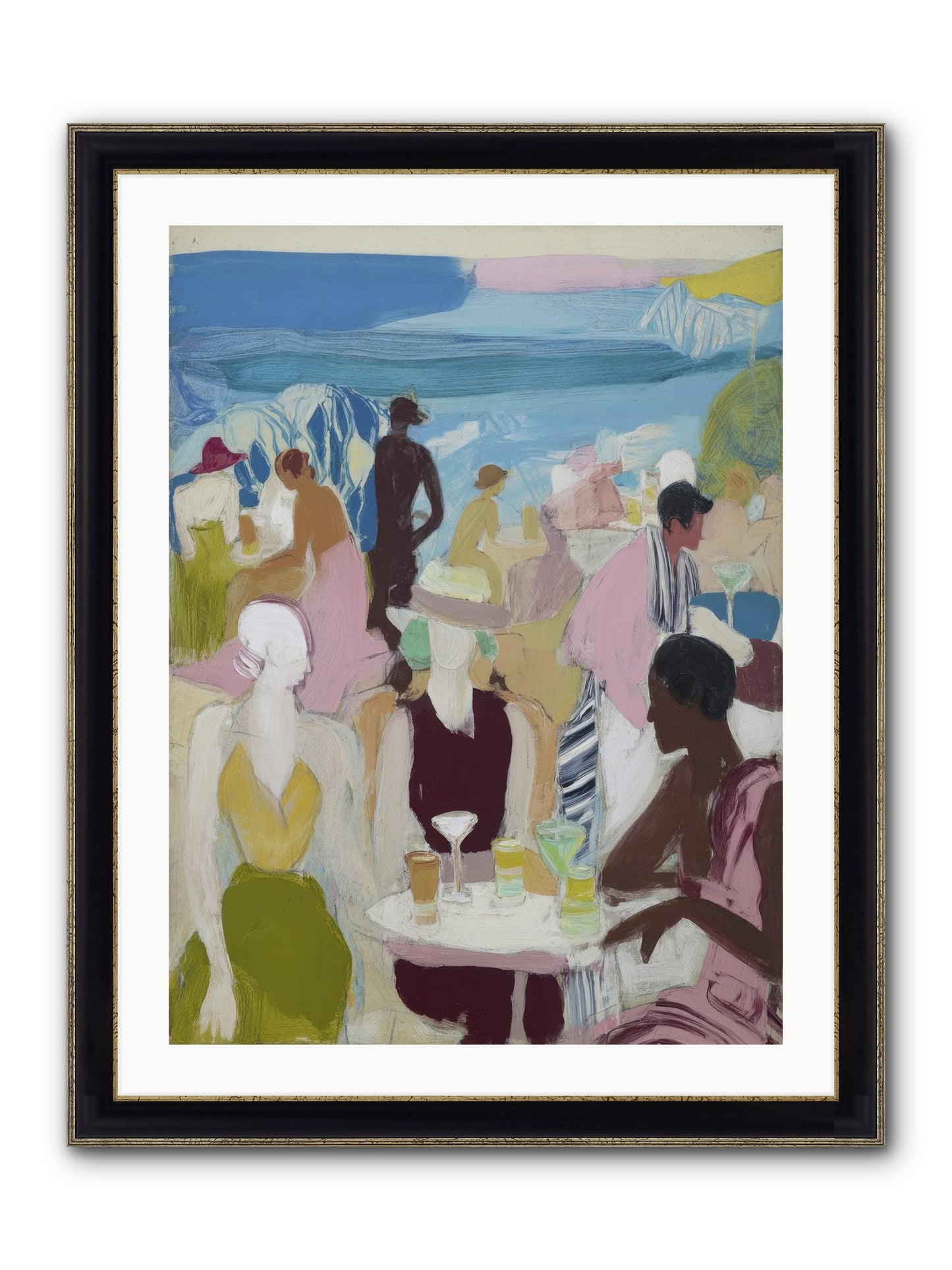 Distant Thunder Framed Print - Black & Gold 24x32