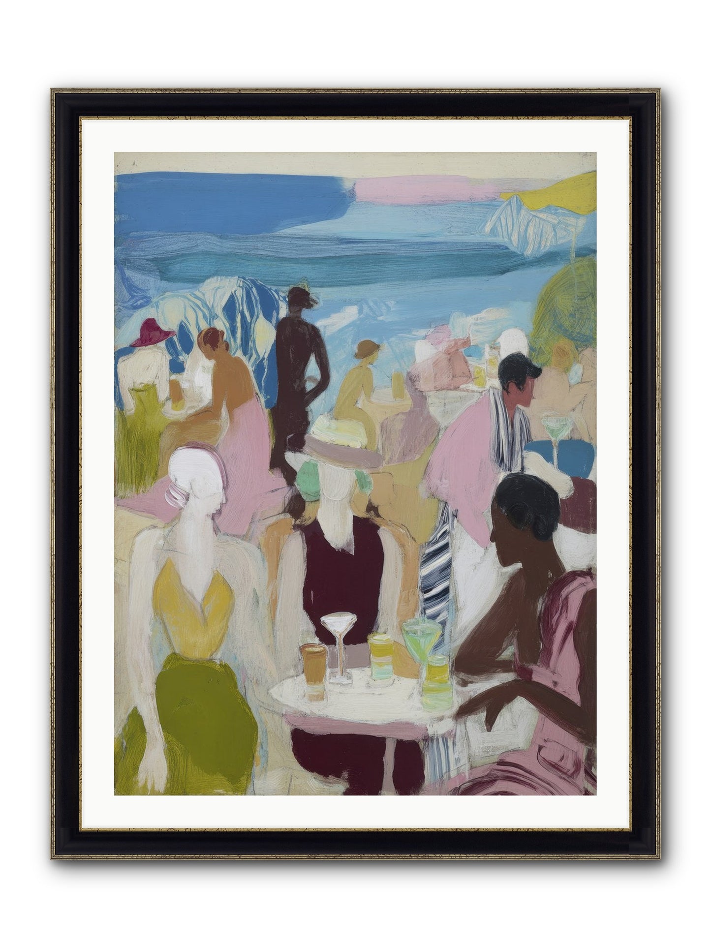 Distant Thunder Framed Print - Black & Gold 30x40