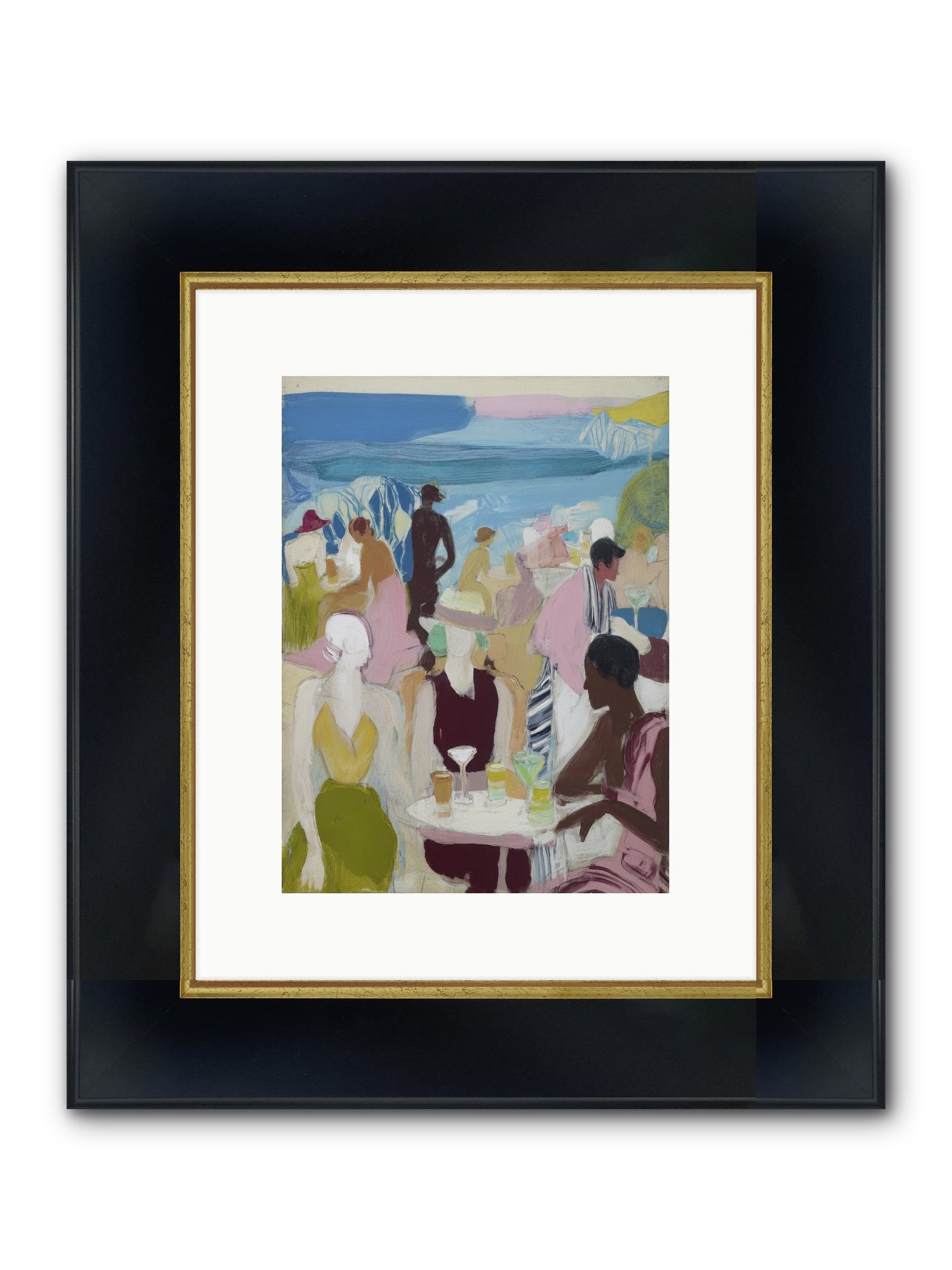 Distant Thunder Framed Print - Wide Black w/Gold 9x12