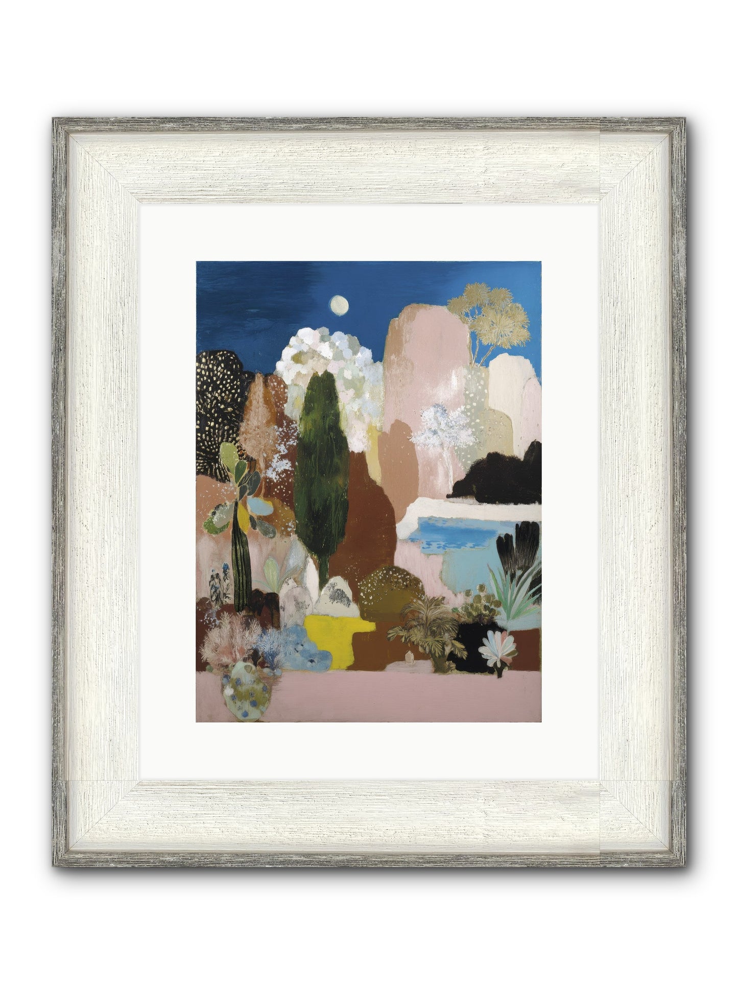 Distilled Framed Print - Driftwood White 12x16