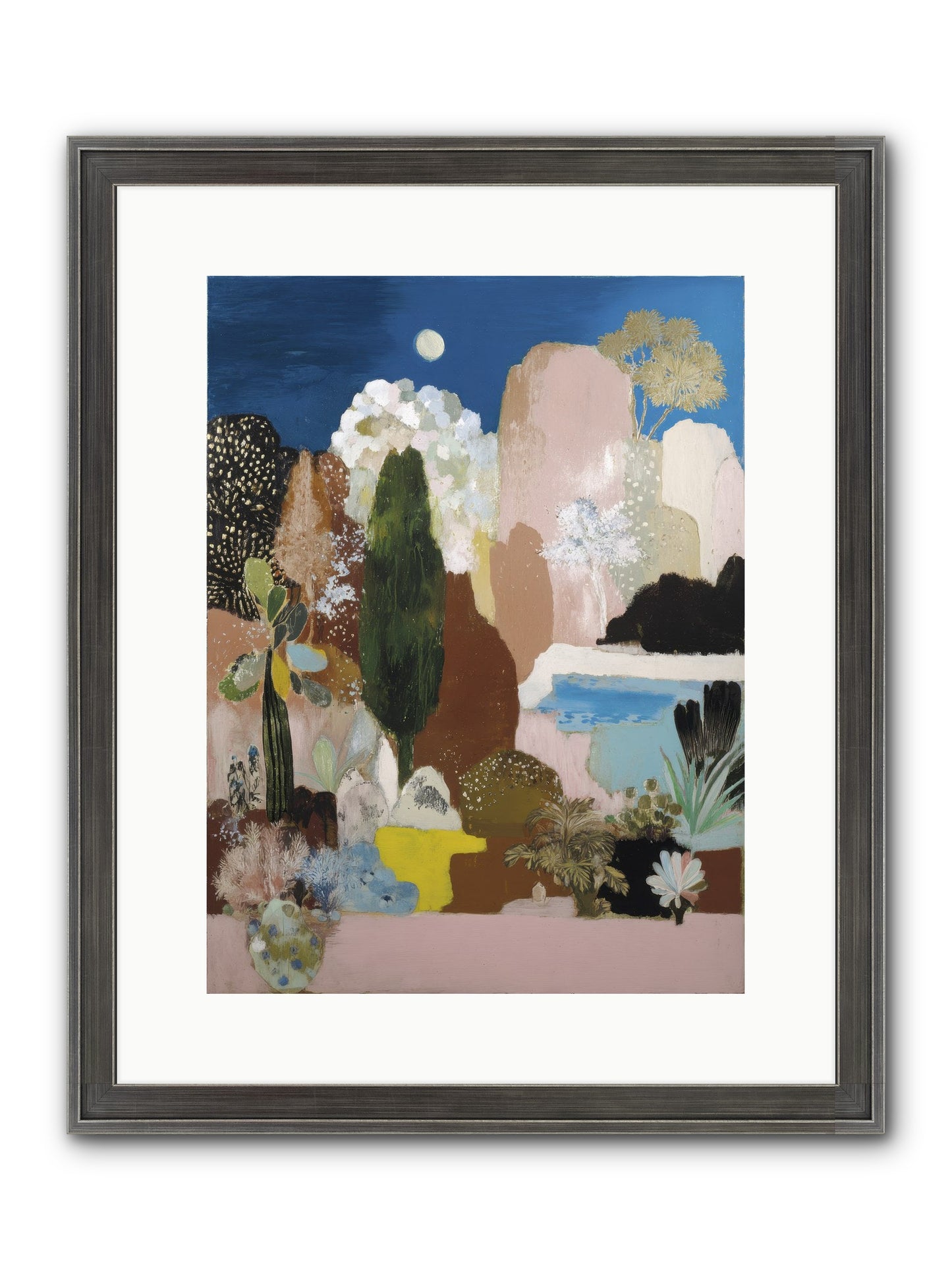 Distilled Framed Print - Slimwoods Black/Silver 12x16