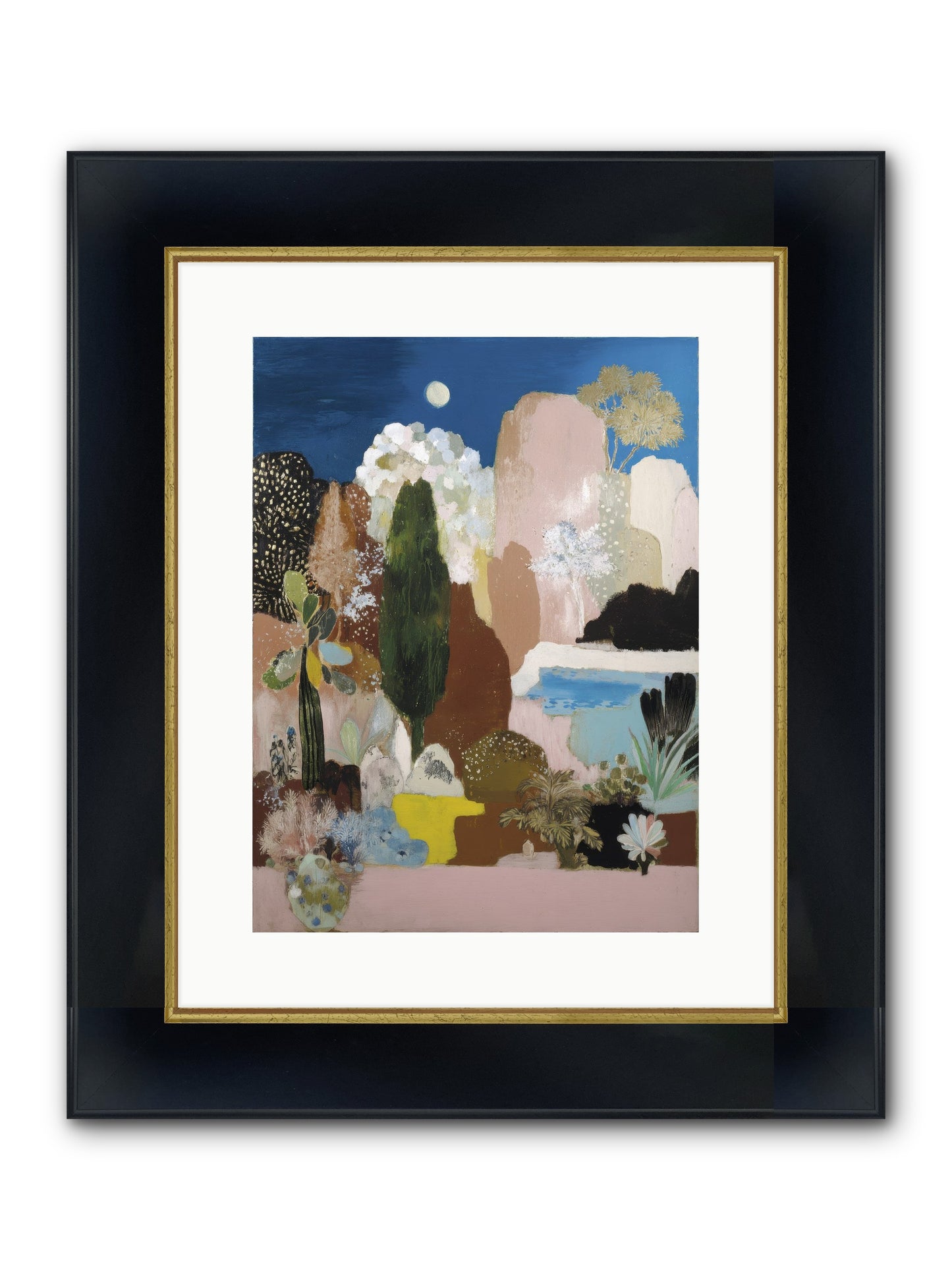 Distilled Framed Print - Wide Black w/Gold 12x16