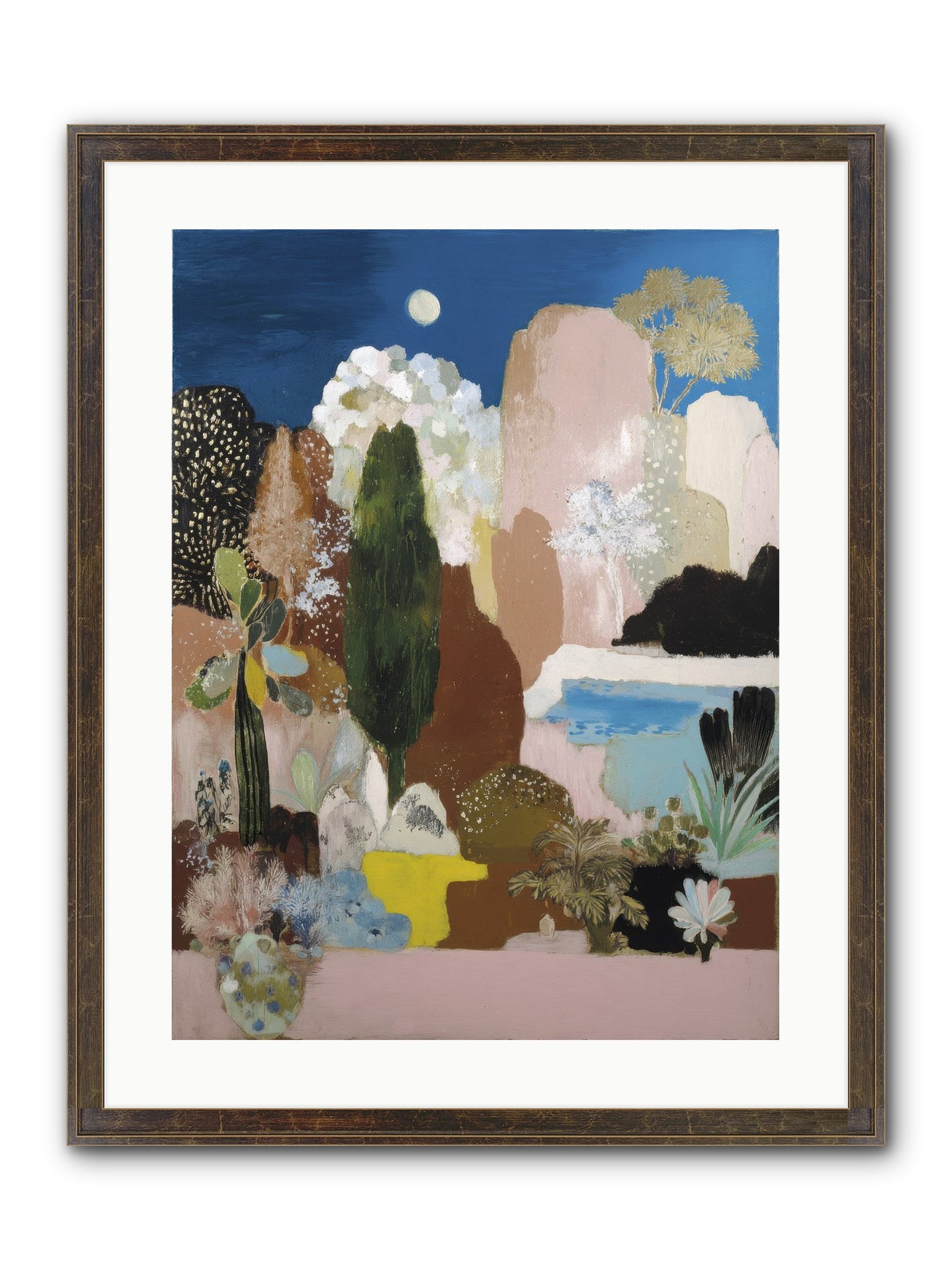 Distilled Framed Print - Slimwoods Black/Gold 18x24