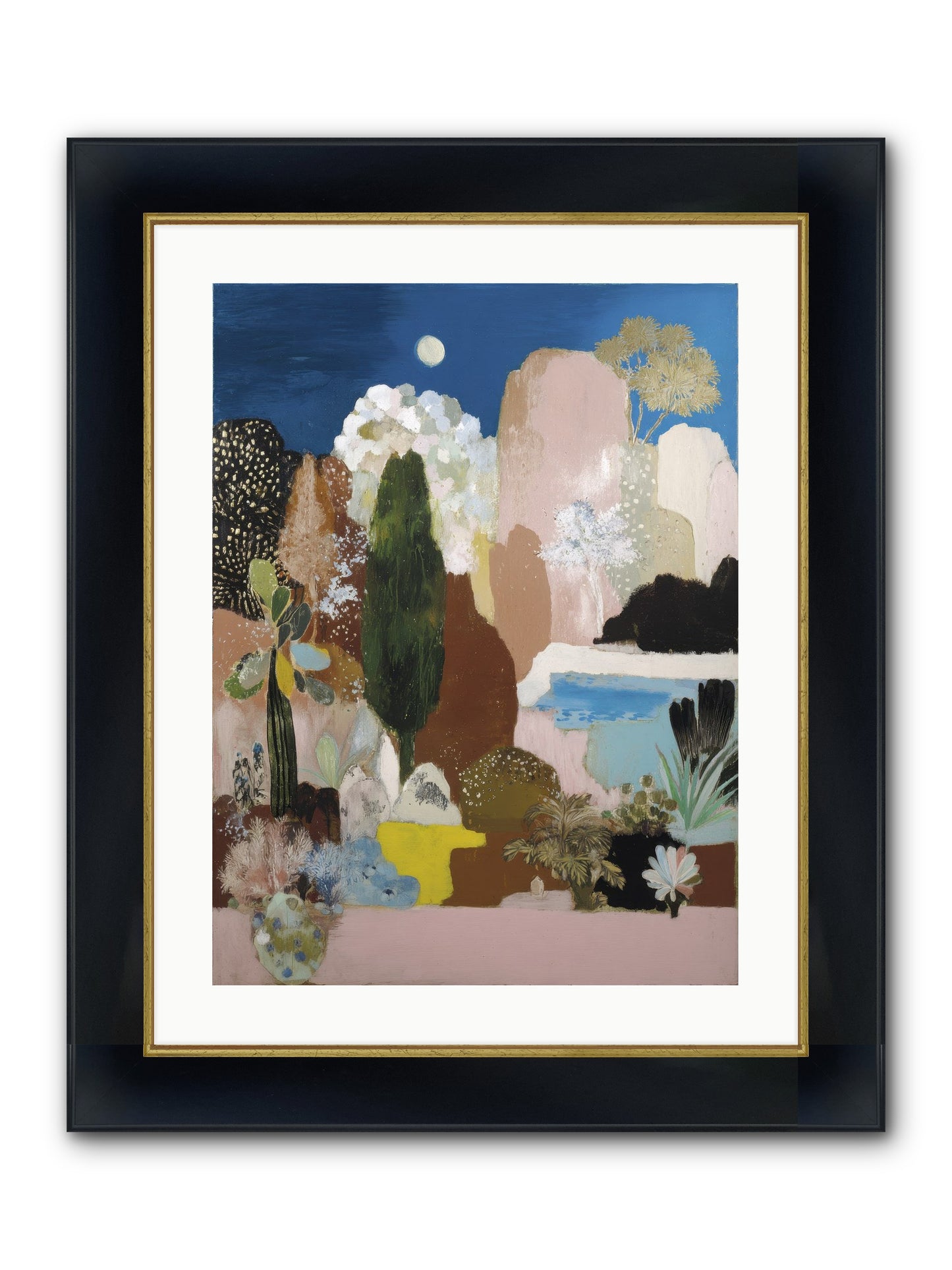 Distilled Framed Print - Wide Black w/Gold 18x24