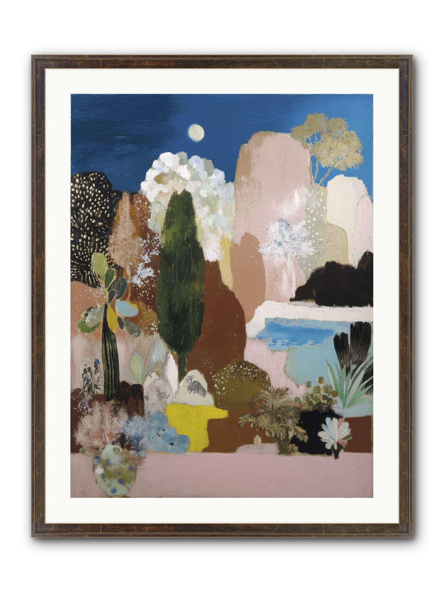 Distilled Framed Print - Slimwoods Black/Gold 24x32