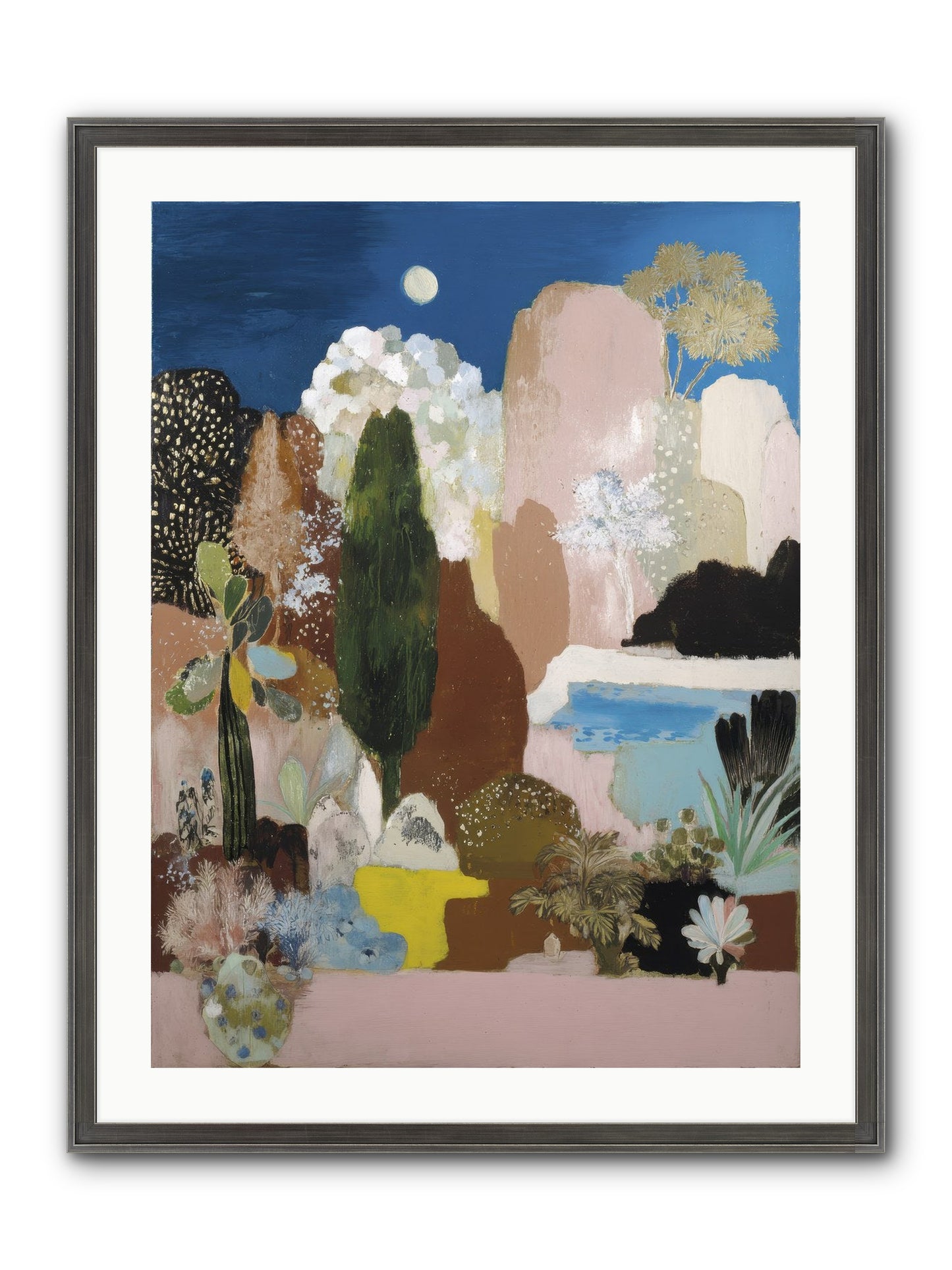 Distilled Framed Print - Slimwoods Black/Silver 24x32