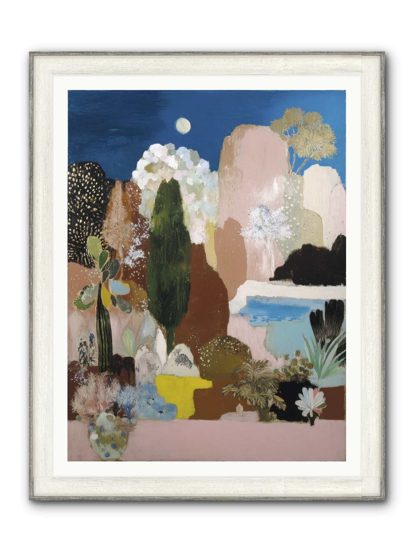 Distilled Framed Print - Driftwood White 36x48