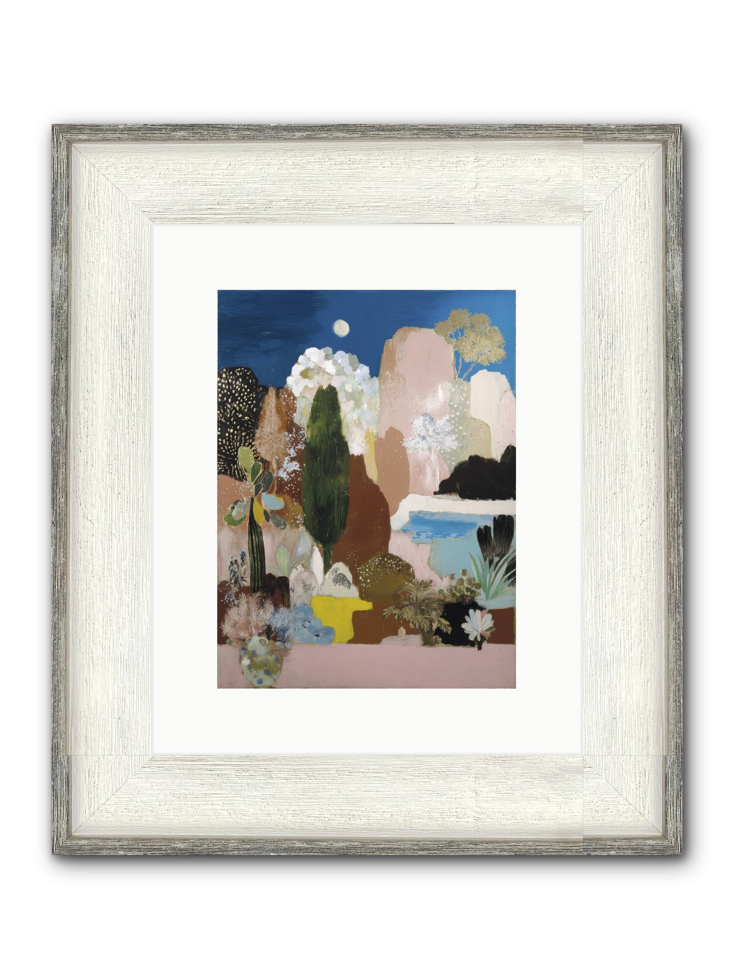 Distilled Framed Print - Driftwood White 9x12