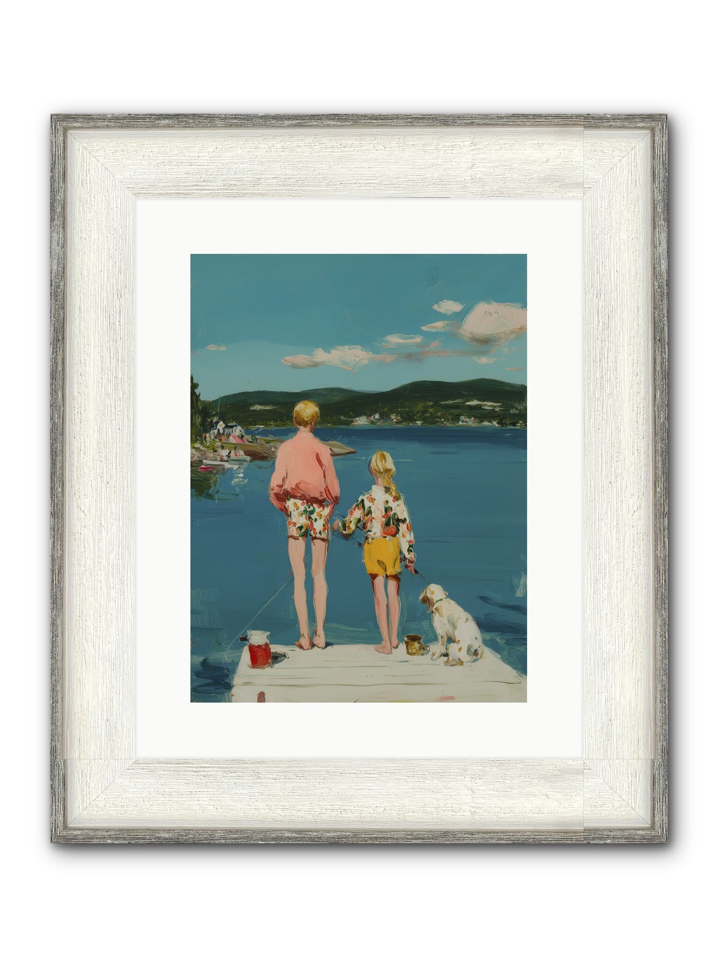 Dock Side Dreams Framed Print - Driftwood White 12x16