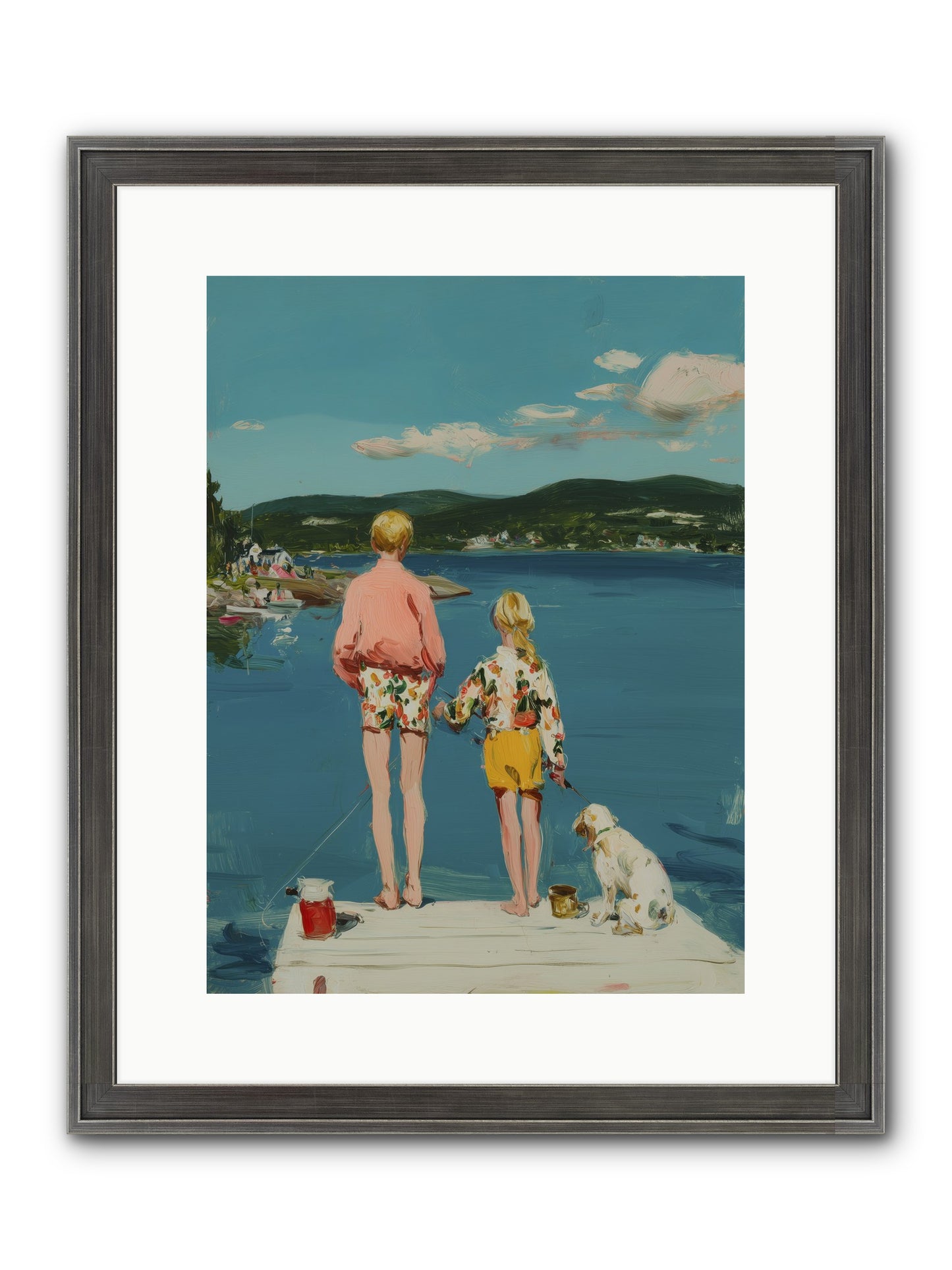 Dock Side Dreams Framed Print - Slimwoods Black/Silver 12x16