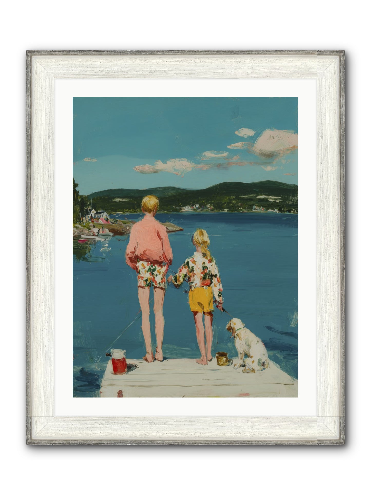 Dock Side Dreams Framed Print - Driftwood White 24x32