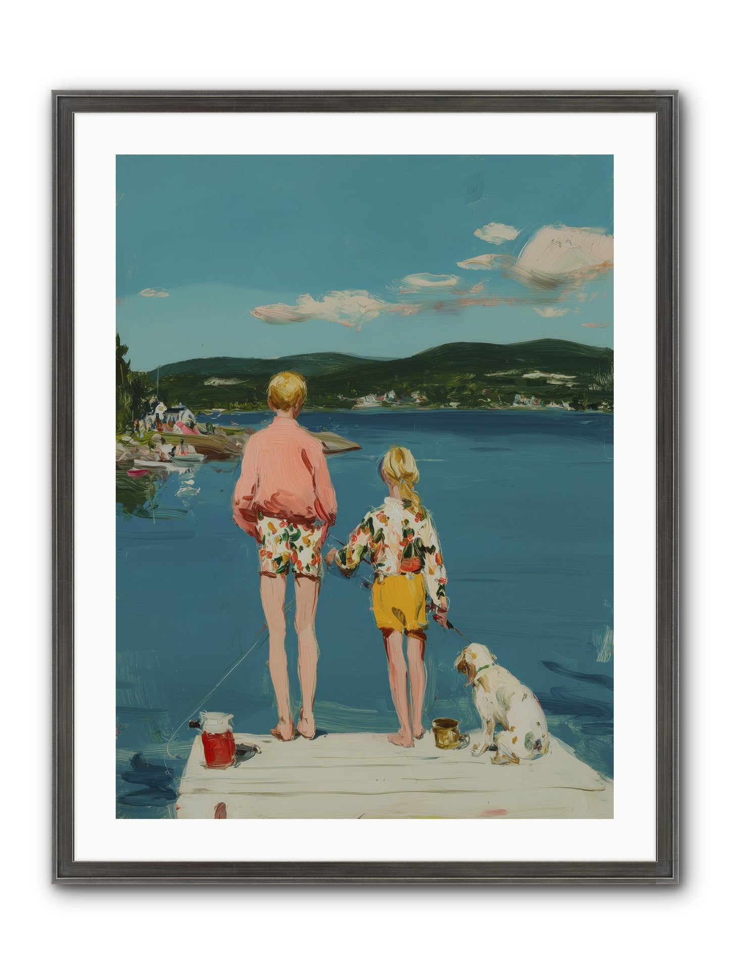 Dock Side Dreams Framed Print - Slimwoods Black/Silver 24x32
