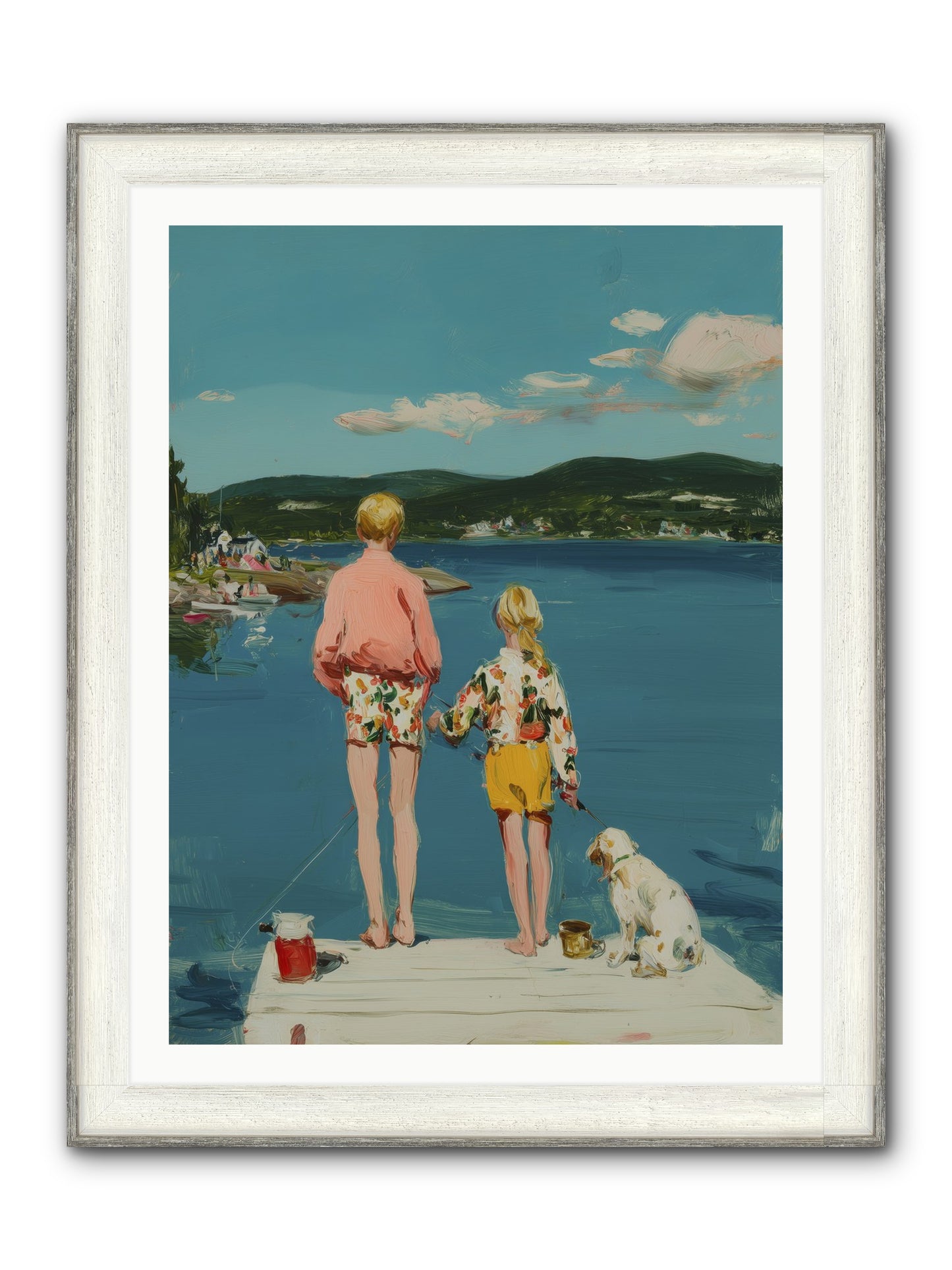 Dock Side Dreams Framed Print - Driftwood White 30x40