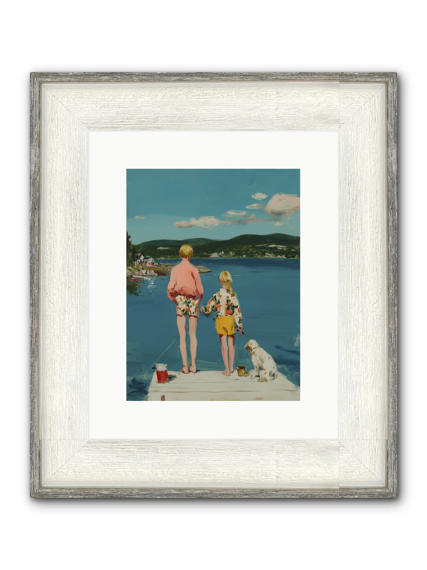 Dock Side Dreams Framed Print - Driftwood White 9x12