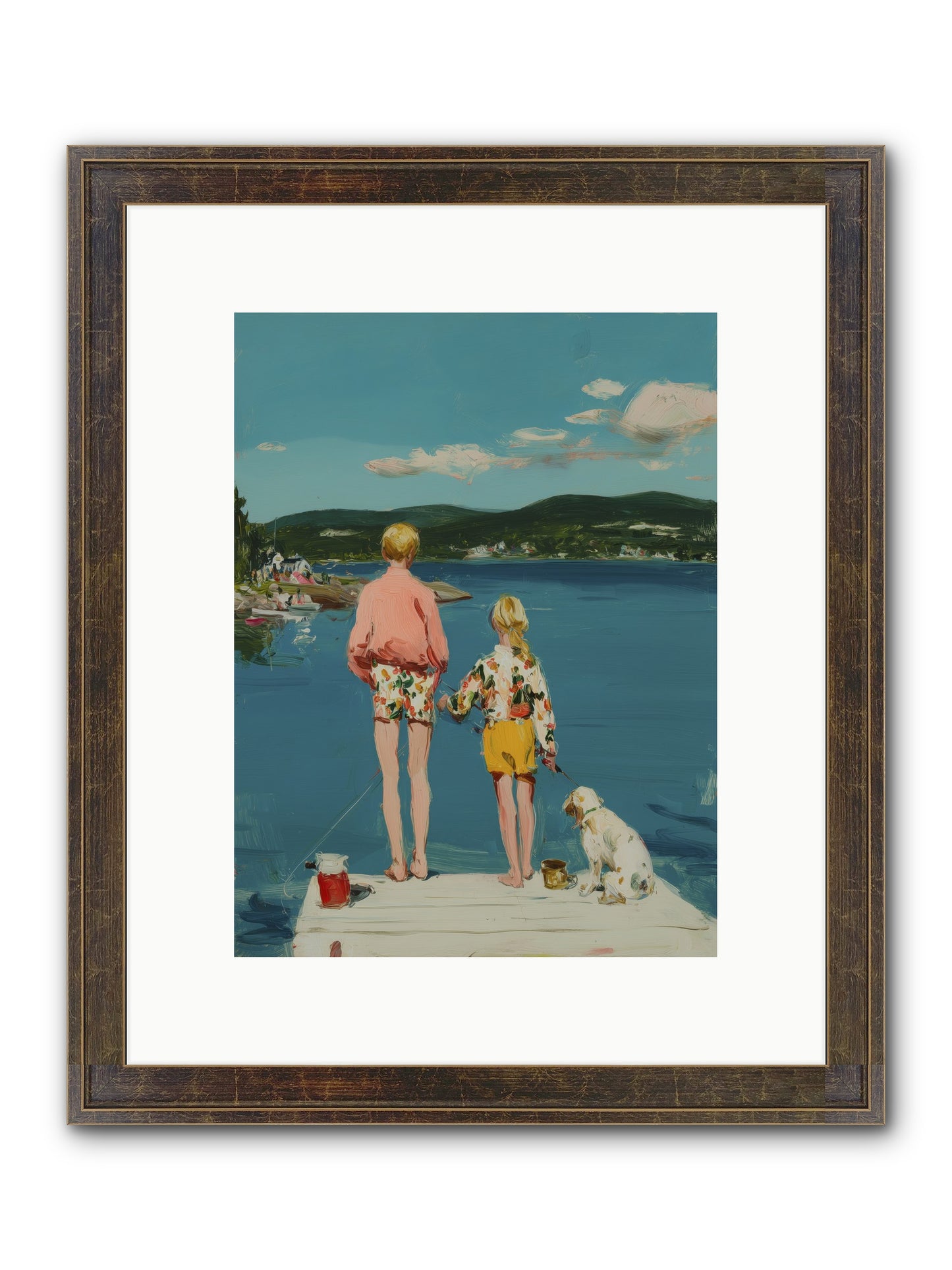 Dock Side Dreams Framed Print - Slimwoods Black/Gold 9x12