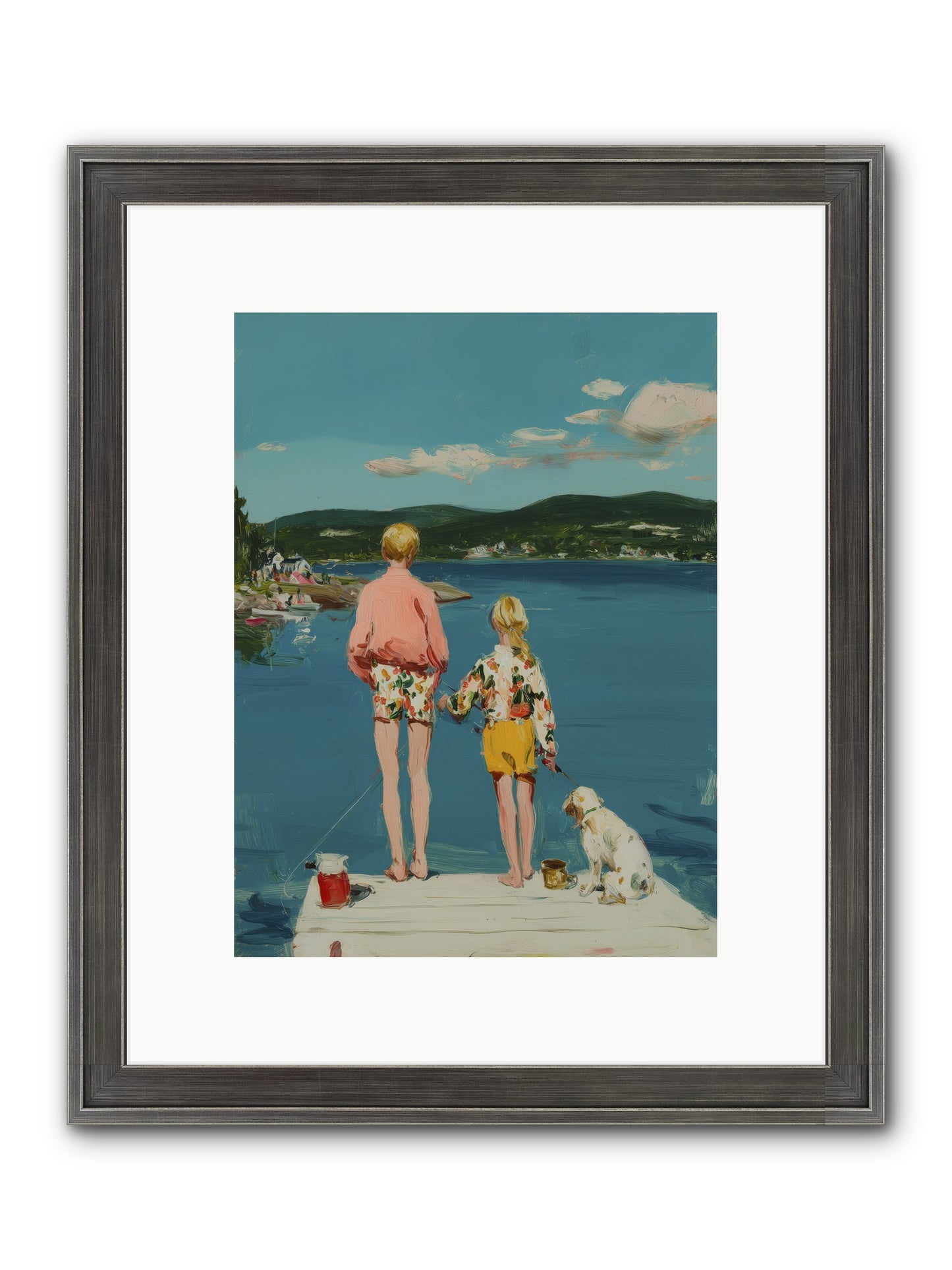 Dock Side Dreams Framed Print - Slimwoods Black/Silver 9x12