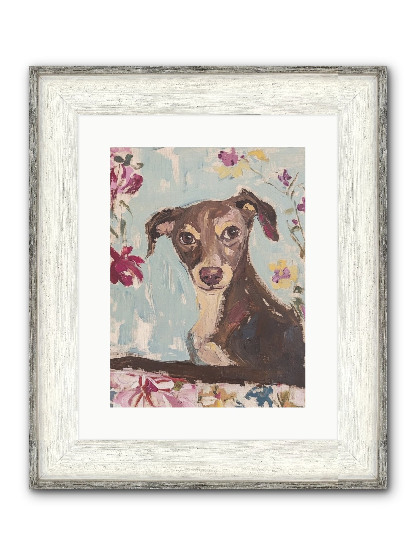 Dolly Framed Print - Driftwood White 12x16