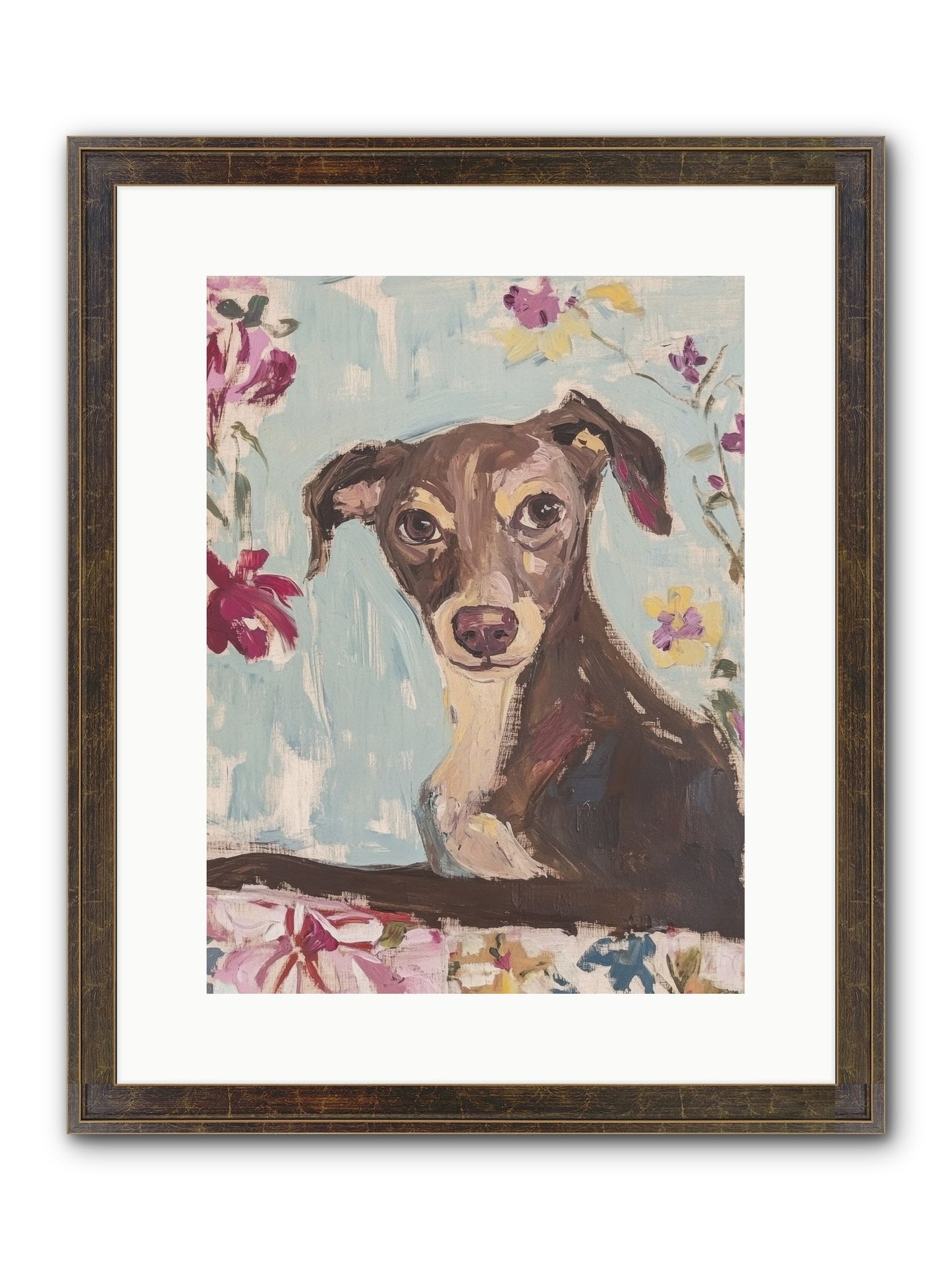 Dolly Framed Print - Slimwoods Black/Gold 12x16