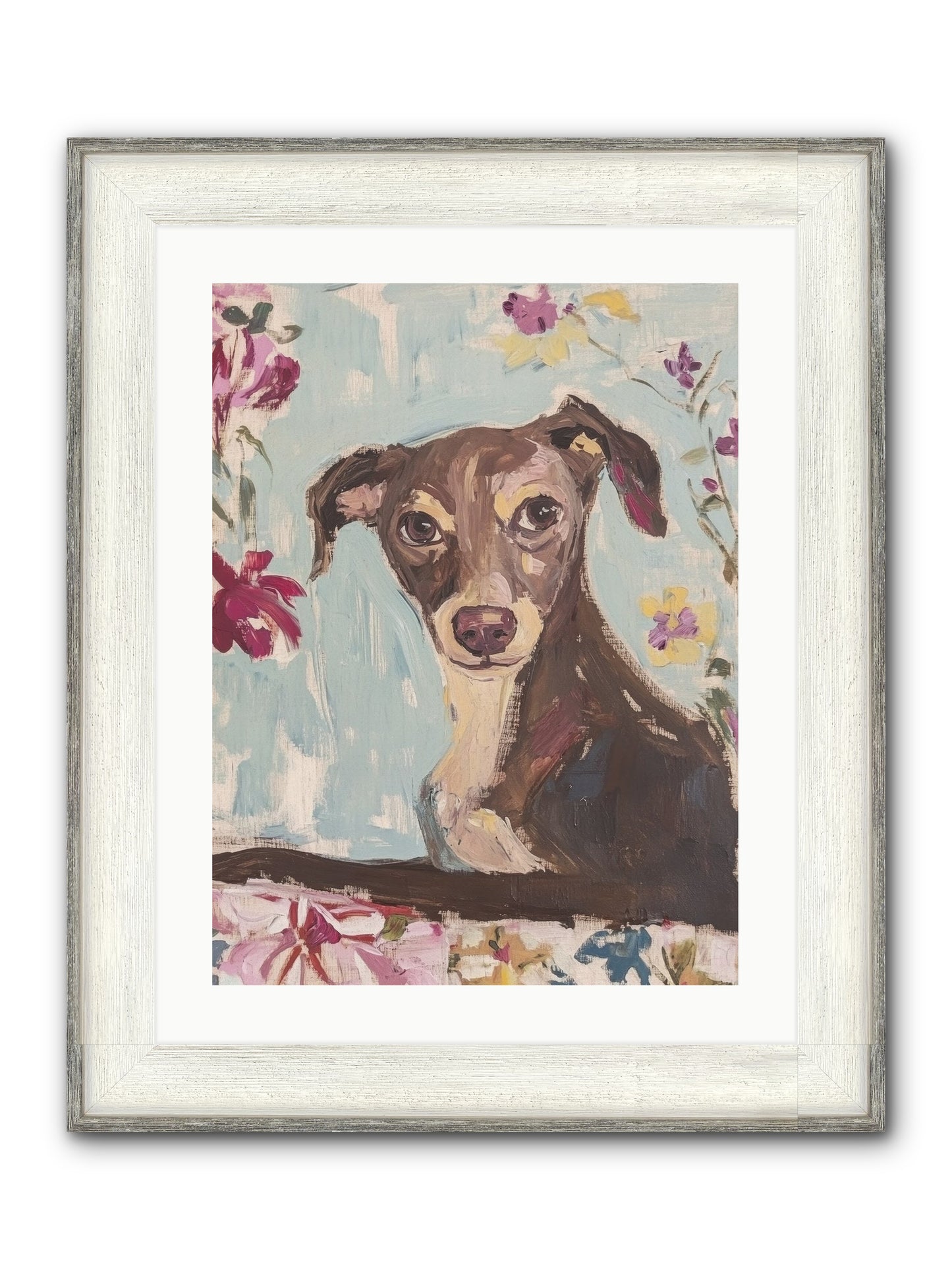 Dolly Framed Print - Driftwood White 18x24