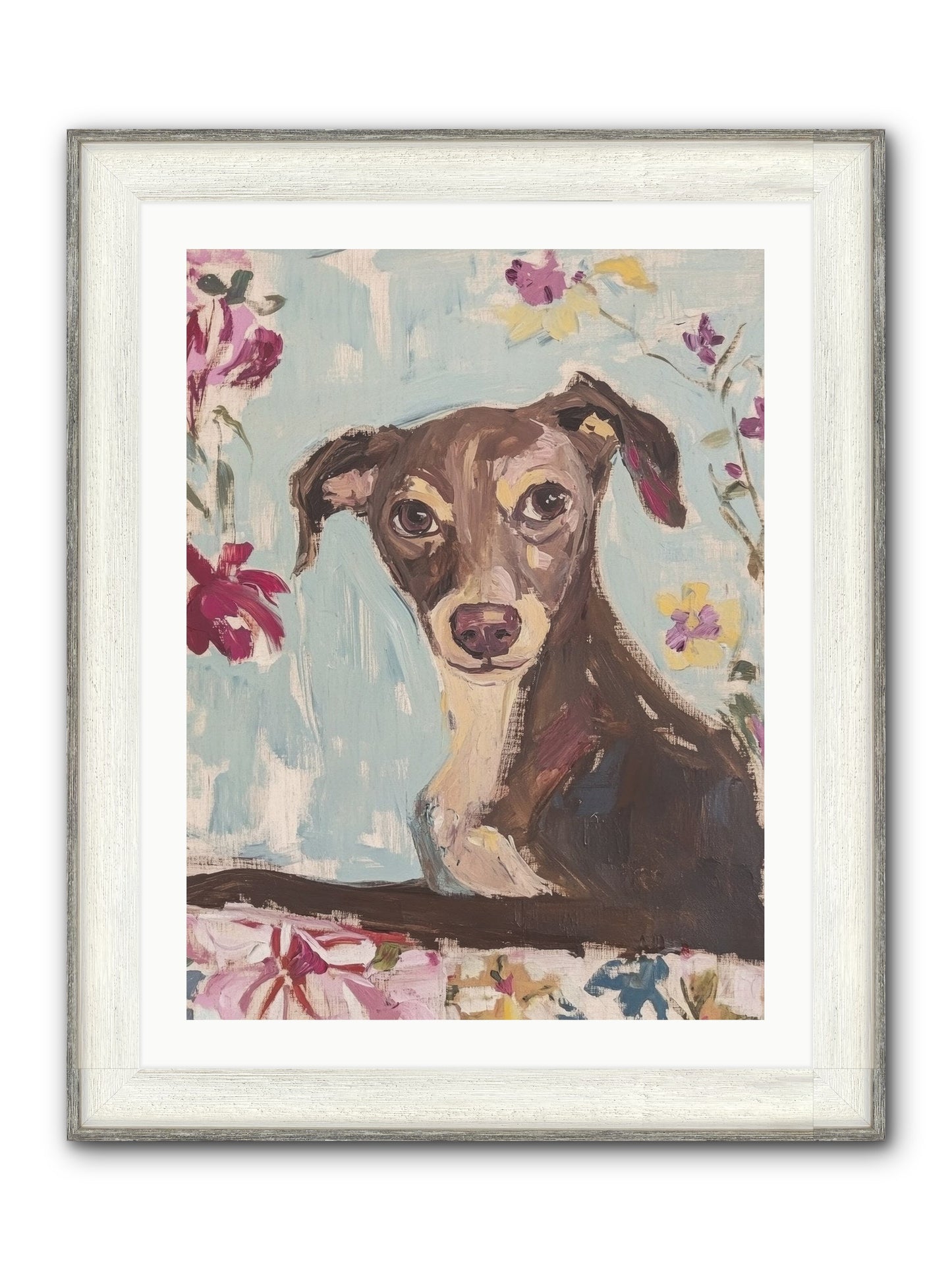 Dolly Framed Print - Driftwood White 24x32