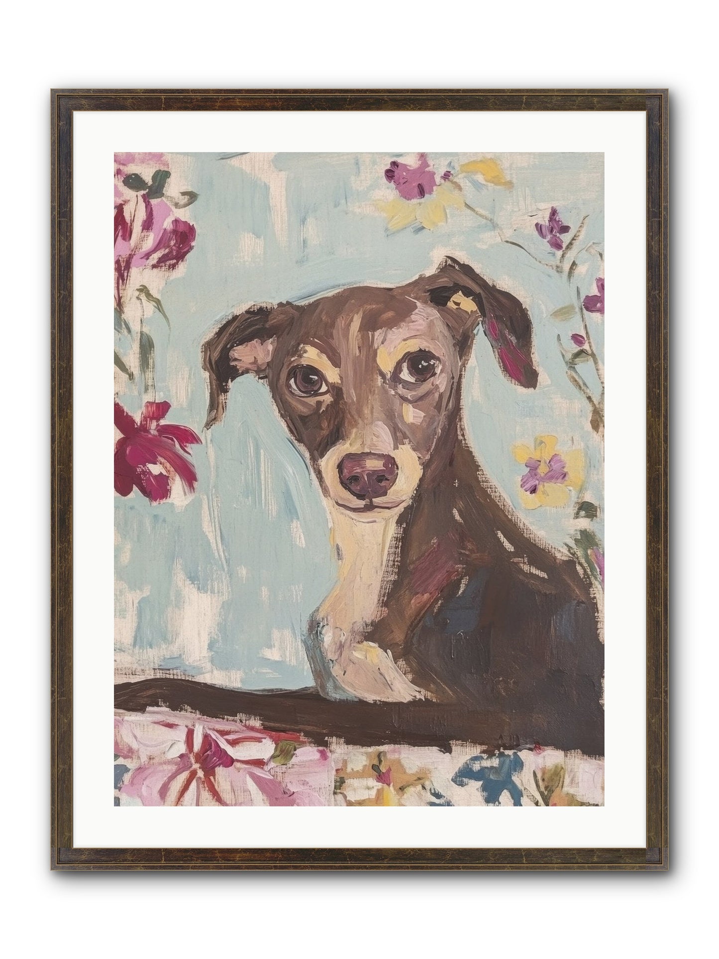 Dolly Framed Print - Slimwoods Black/Gold 24x32