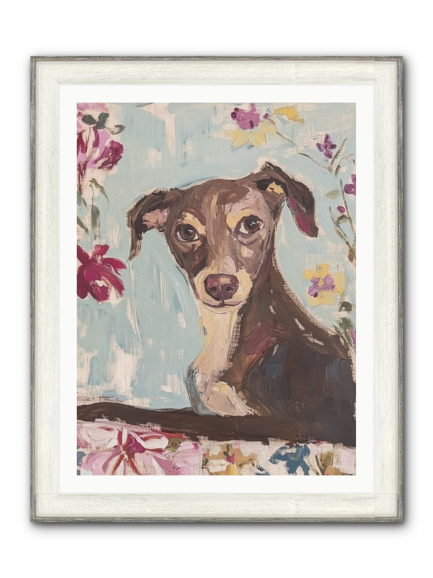 Dolly Framed Print - Driftwood White 30x40