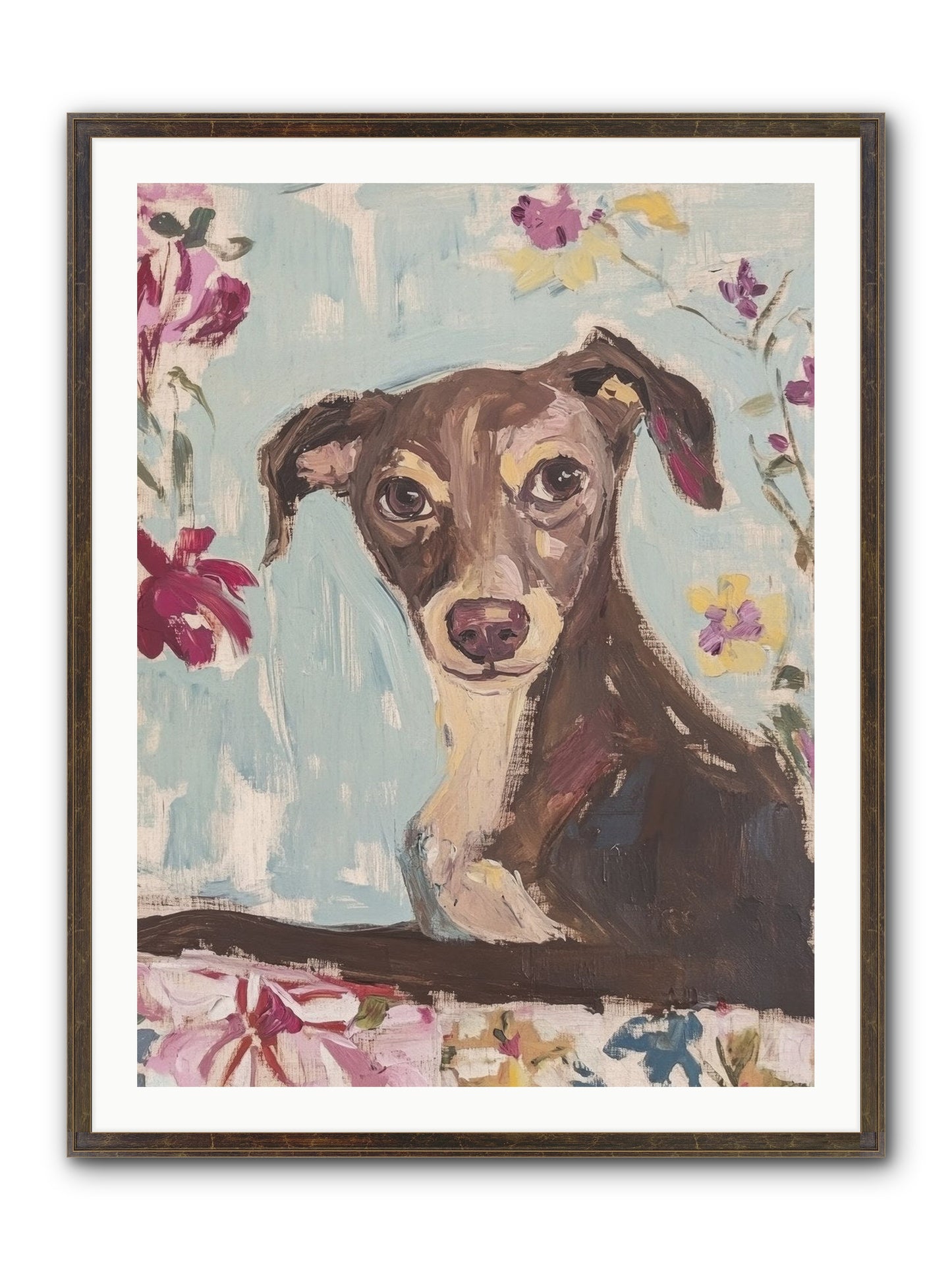 Dolly Framed Print - Slimwoods Black/Gold 30x40