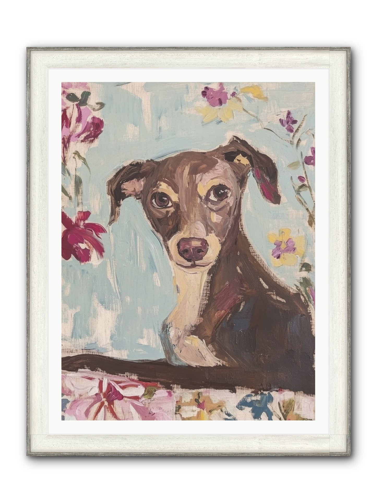 Dolly Framed Print - Driftwood White 36x48