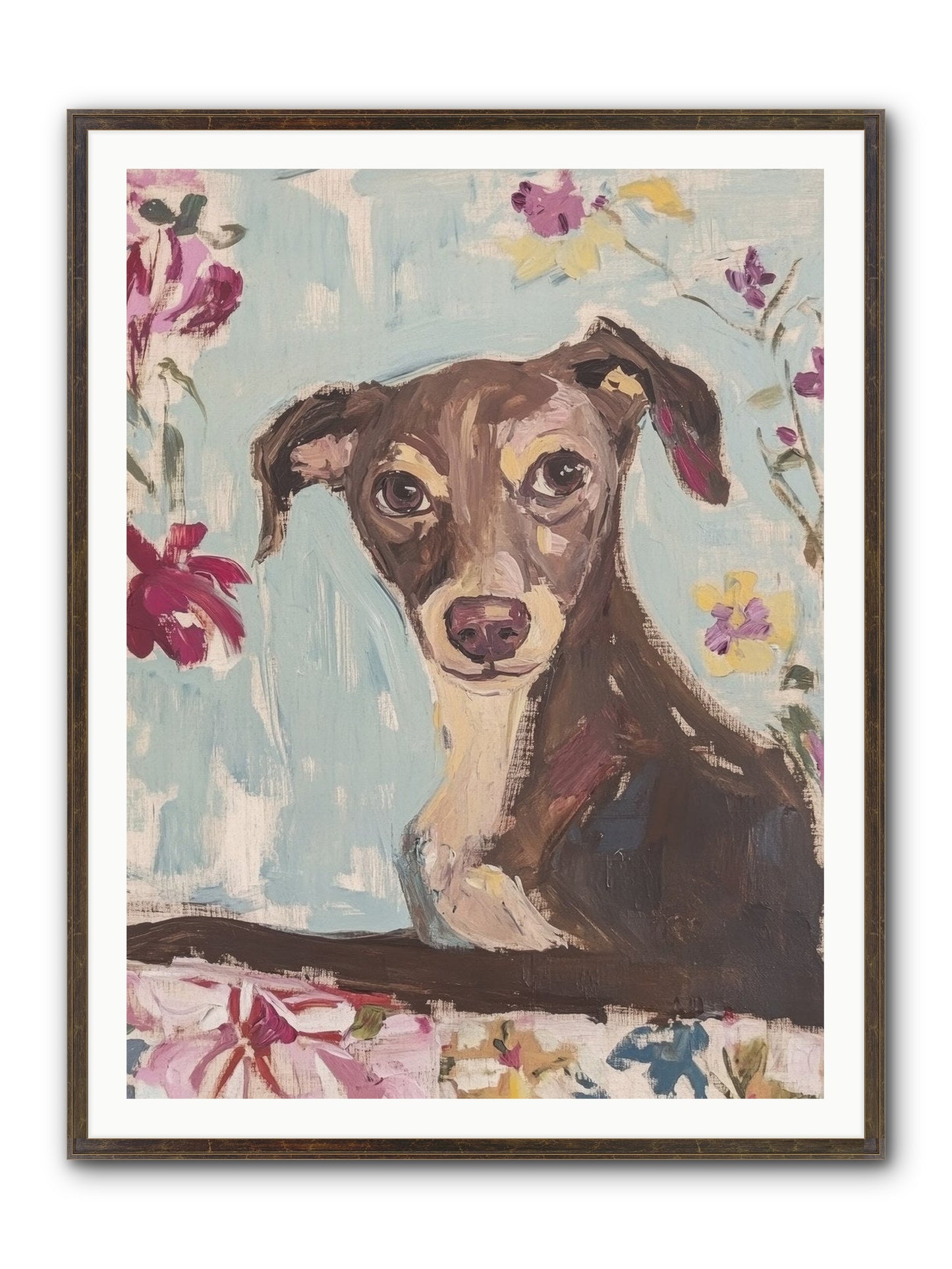 Dolly Framed Print - Slimwoods Black/Gold 36x48
