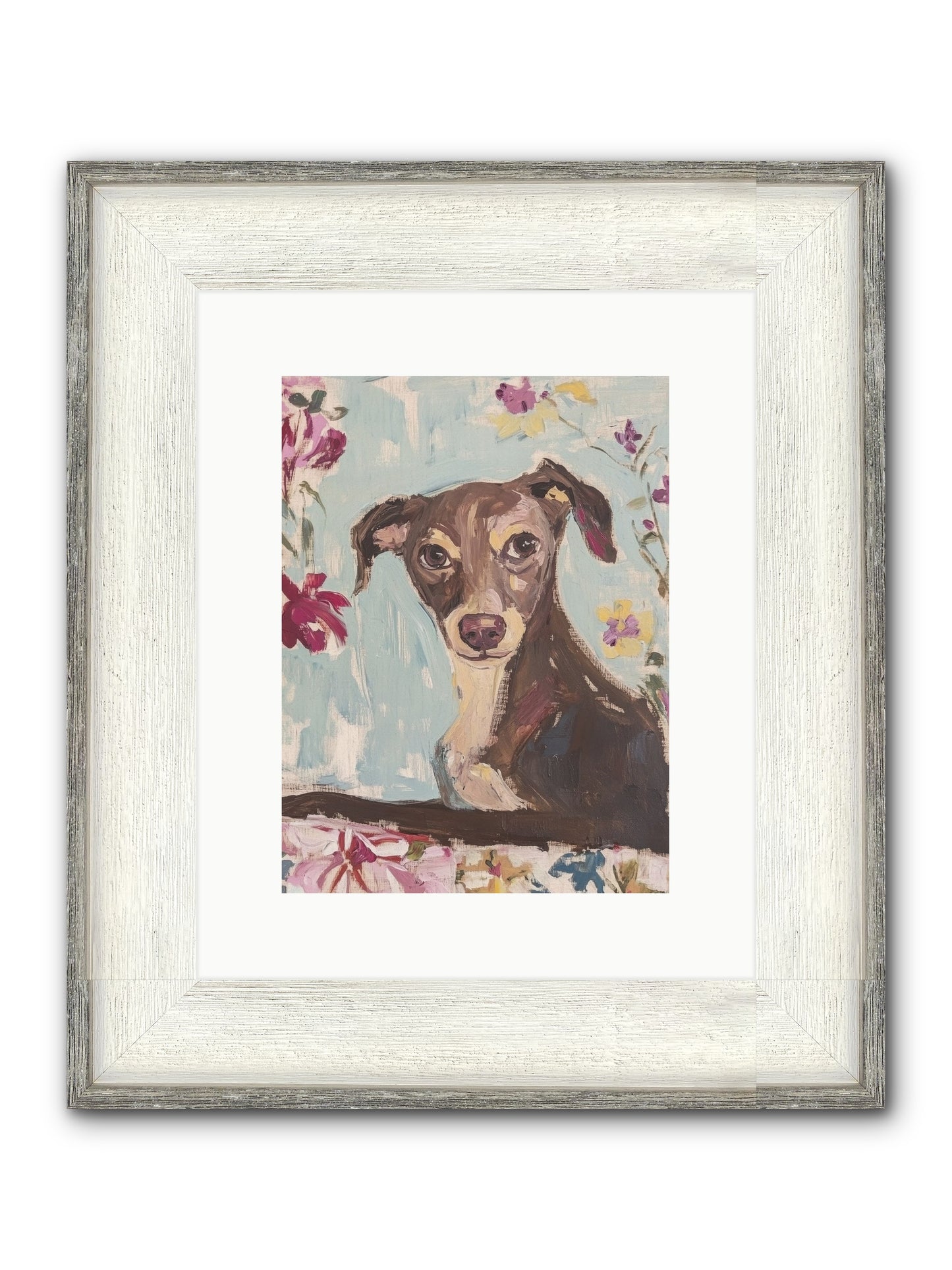 Dolly Framed Print - Driftwood White 9x12