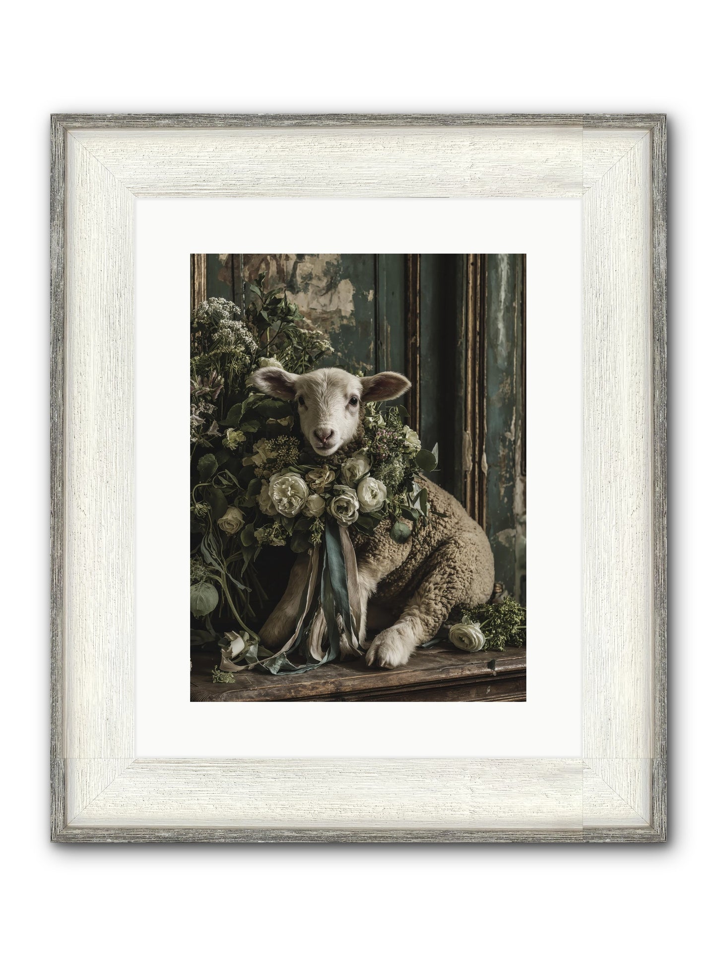 Dorette Framed Print - Driftwood White 12x16