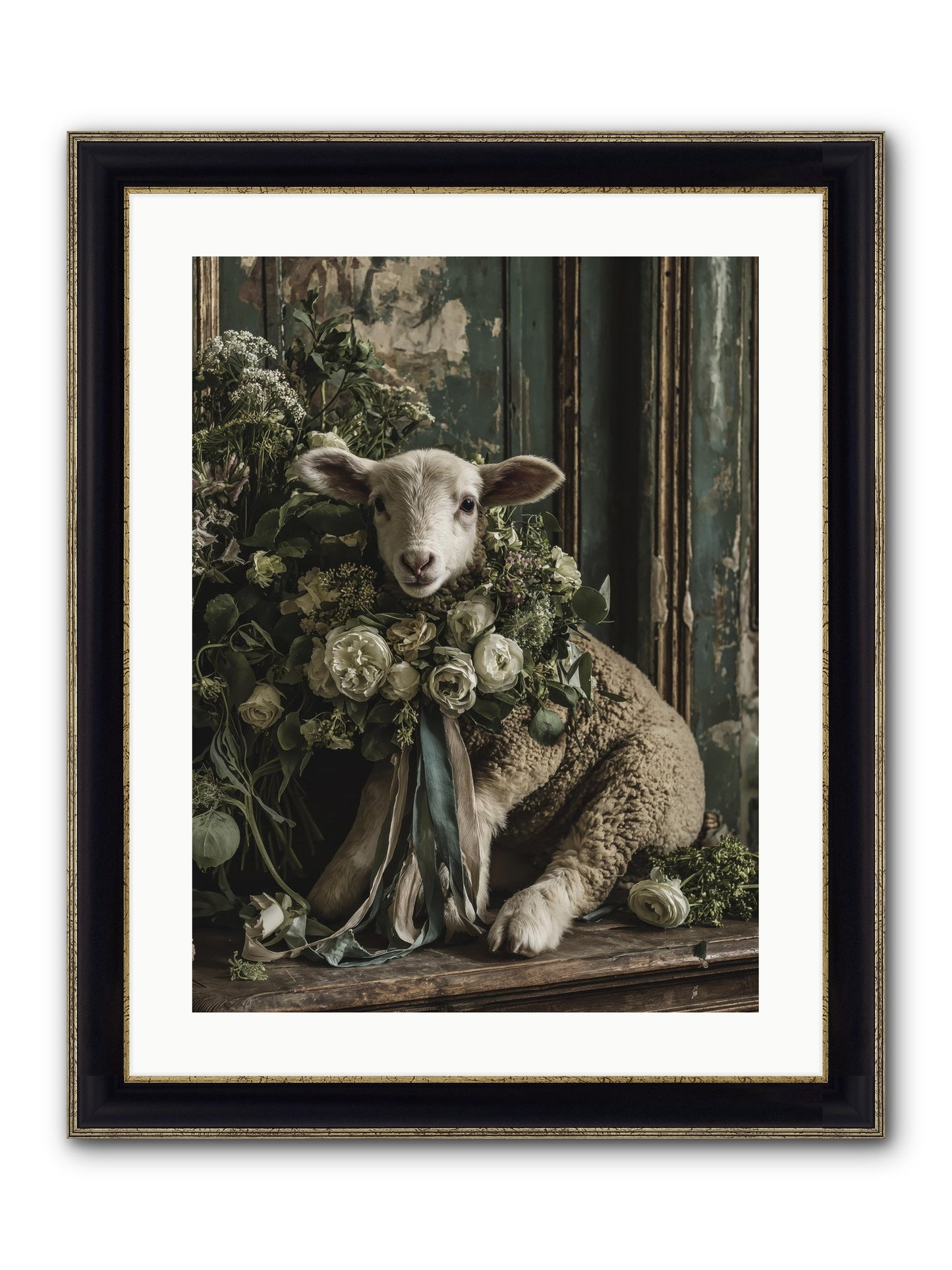 Dorette Framed Print - Black & Gold 18x24