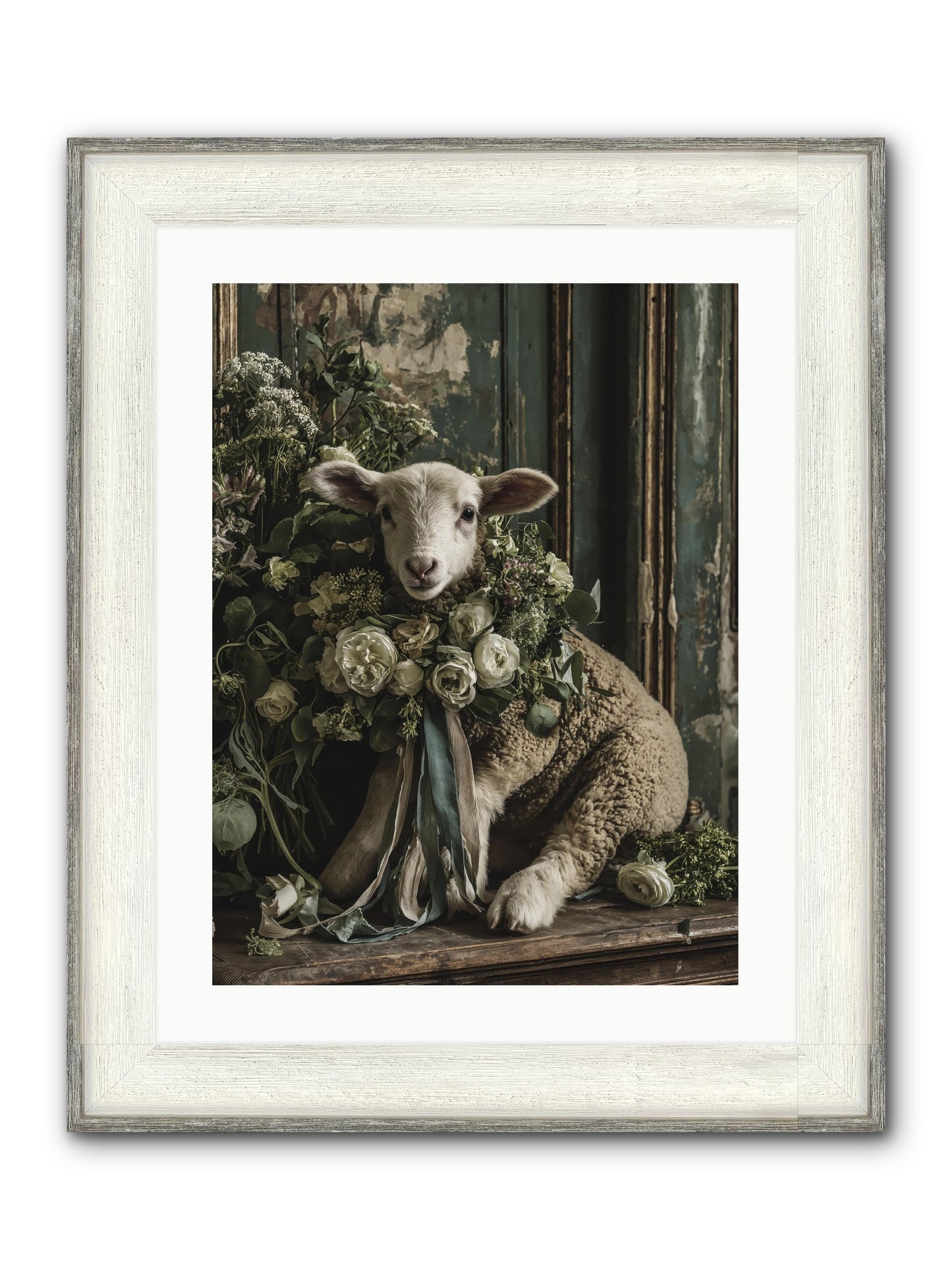 Dorette Framed Print - Driftwood White 18x24