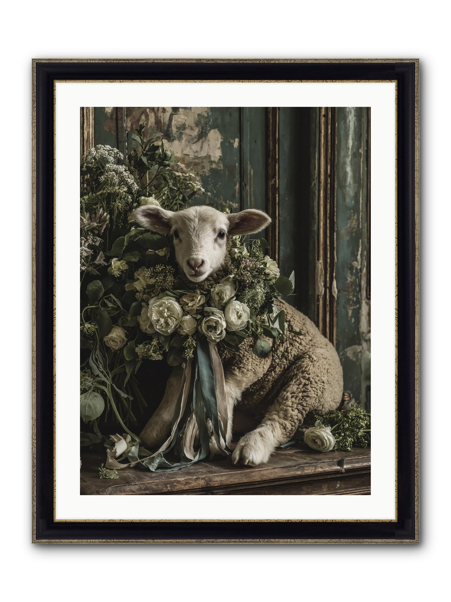 Dorette Framed Print - Black & Gold 24x32