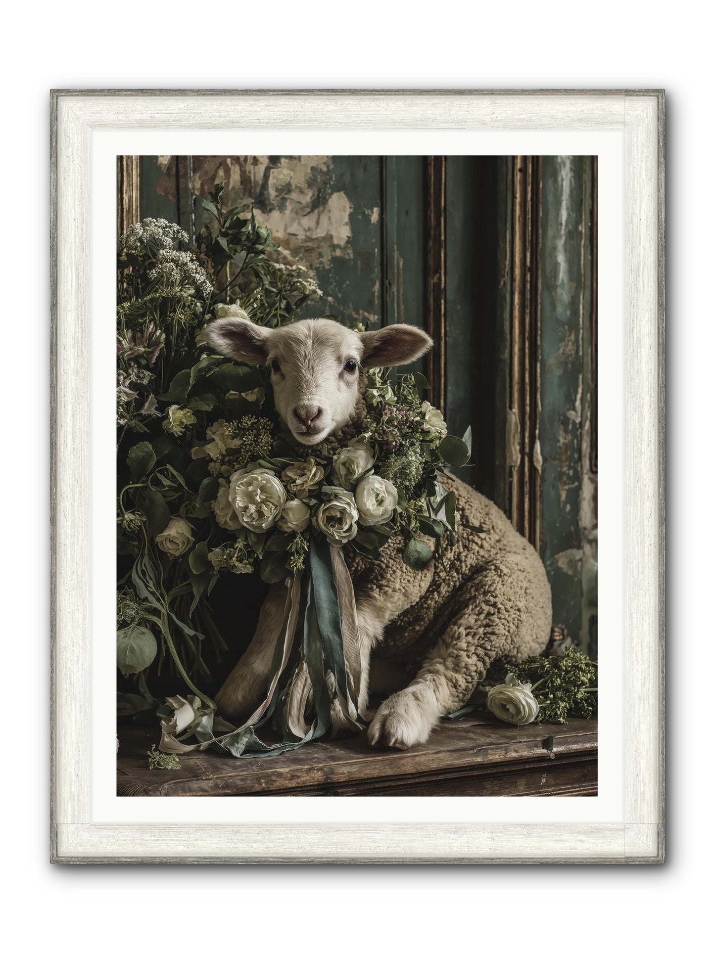 Dorette Framed Print - Driftwood White 36x48