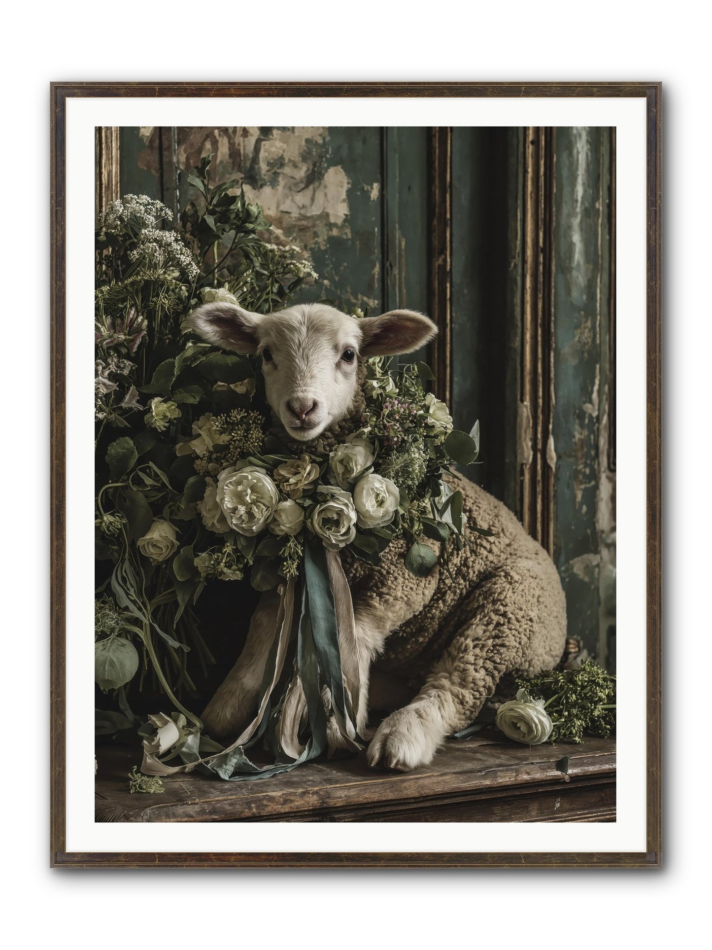 Dorette Framed Print - Slimwoods Black/Gold 36x48